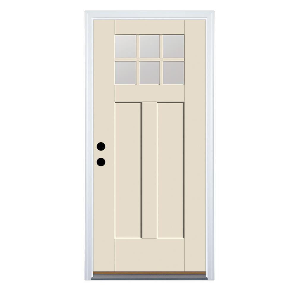 Therma-Tru Shaker Entry Door 32-in X 80-in X 4-9/16-in Fiberglass ...