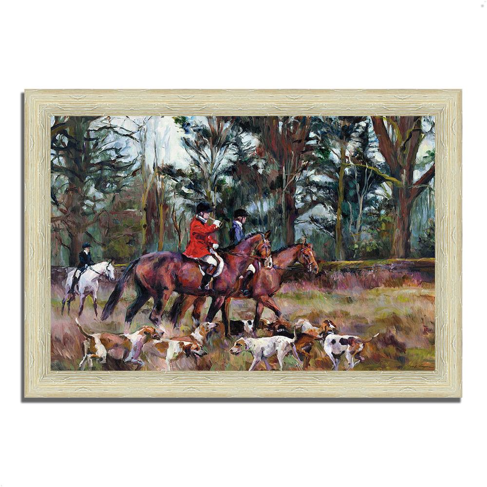 Tangletown Fine Art 621539-3020P122 White Wood Framed 26-in H x 36-in W Landscape Paper Print