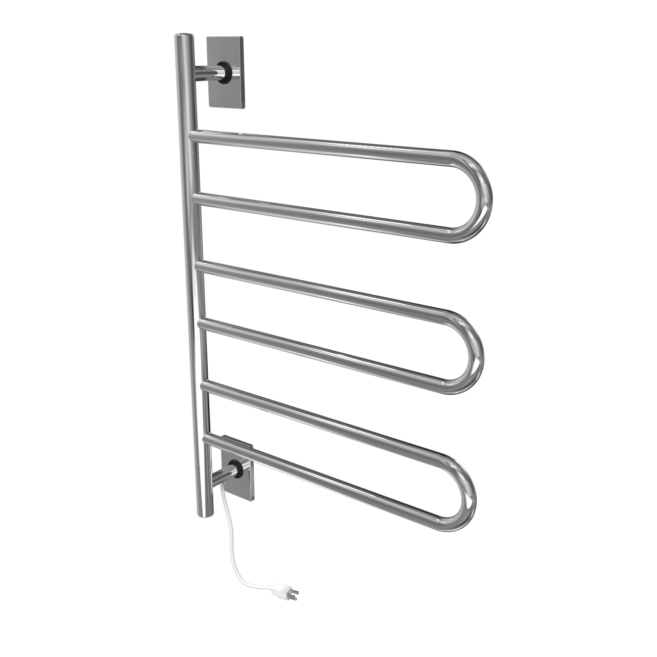 Amba Products SL3-P Polished Stainless Hardwired/Plug-in Wall mount Towel Warmer 4.5-in x 24.5-in x 34.625-in