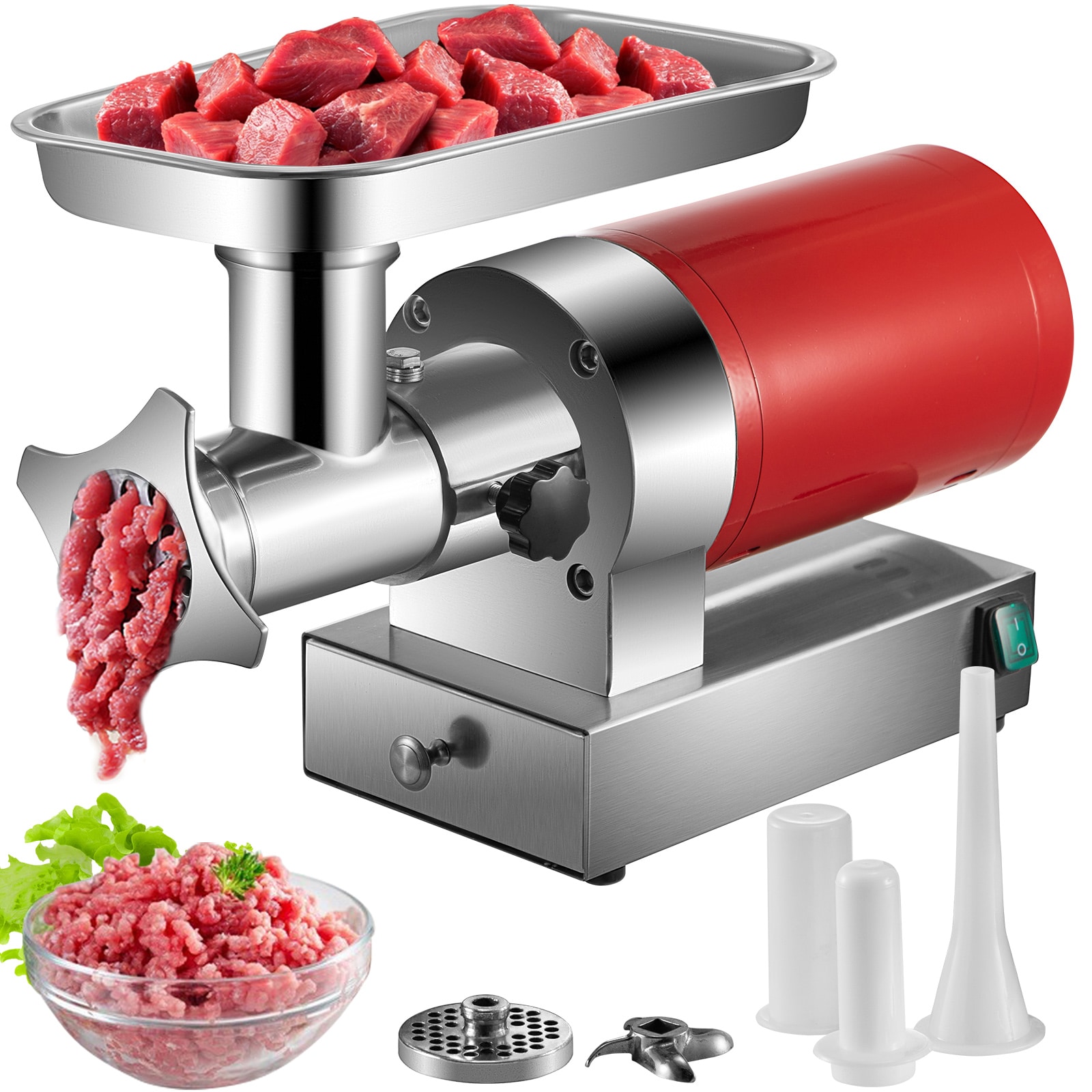 VEVOR Commercial/Residential Course Grind Stainless Steel Electric Meat Grinder (1119-Watt) RJDTMC1100W3YOMFQV1 Sansujyuku sansujyuku.com