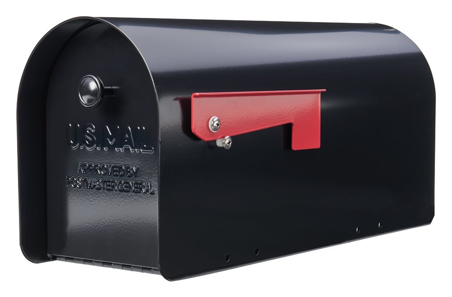 Gibraltar Mailboxes  Tuff Body Large Capacity Galvanized Steel Post-Mount Mailbox Black (TB1B)