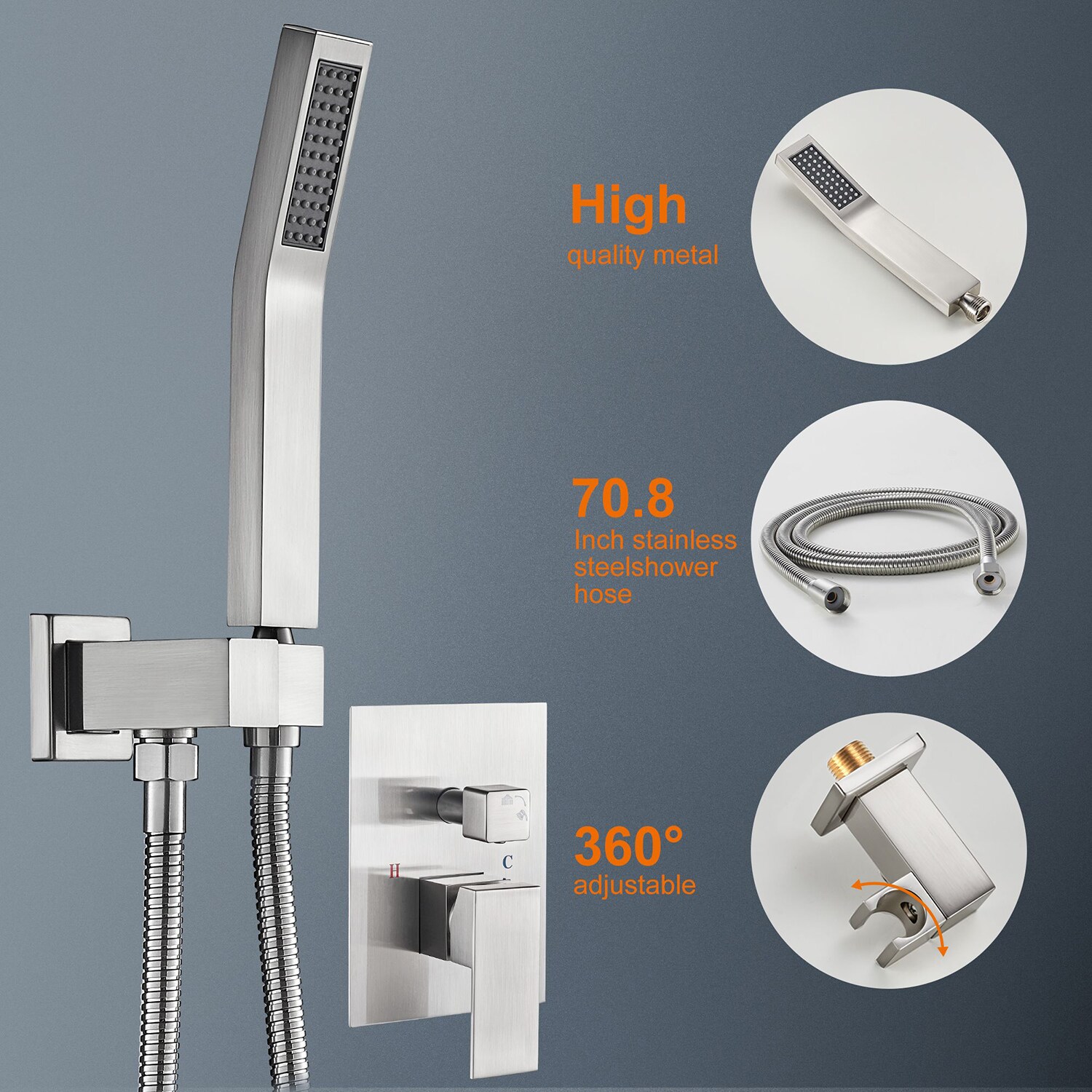 Cobbe SSF0112N Showerhead-Bar-Panels - View #6