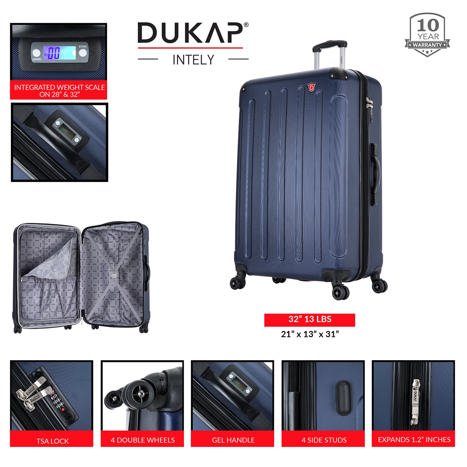 DUKAP DKINT00L-BLU Luggage-And-Luggage-Sets - View #3