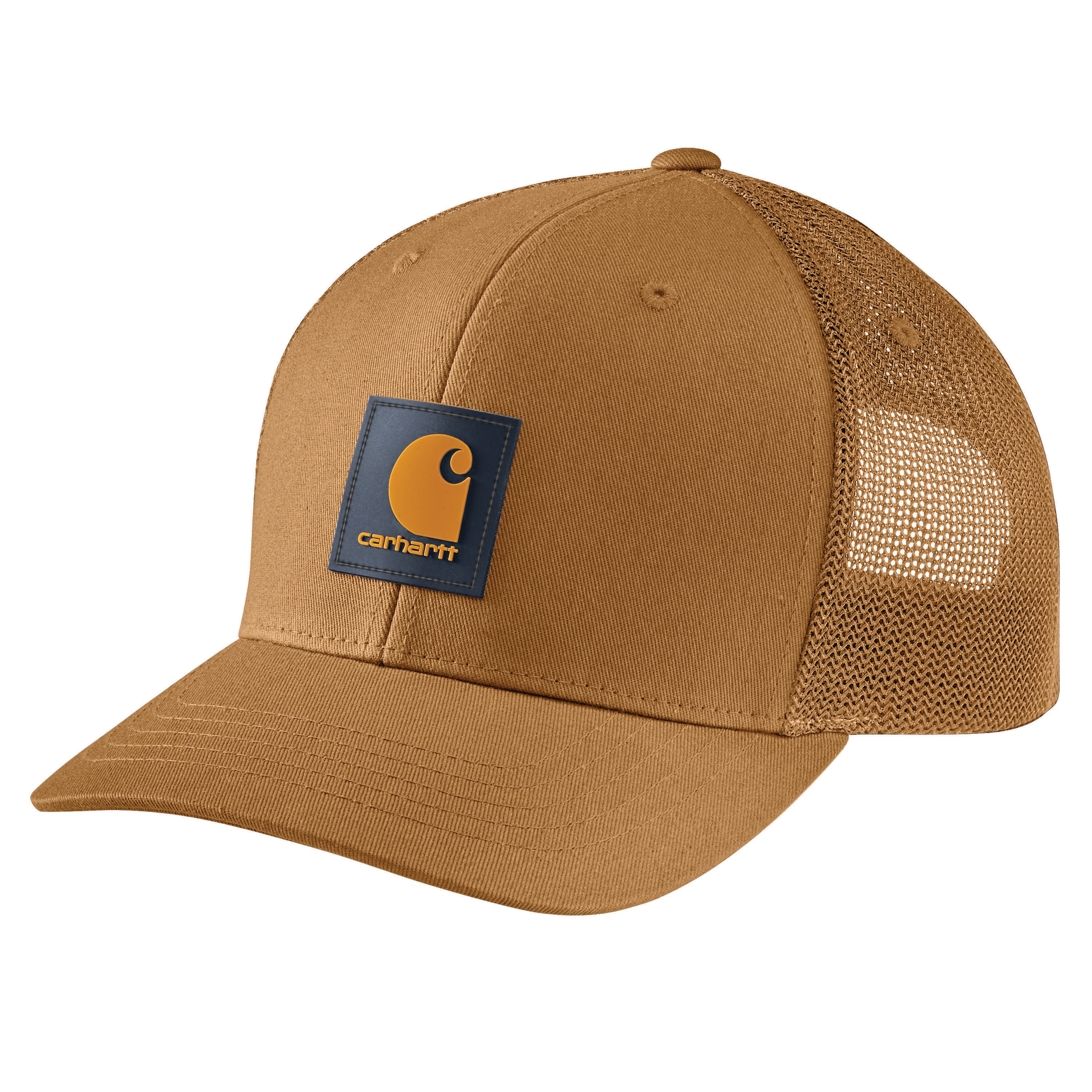 Carhartt Rugged Flex Twill Mesh-Back Logo Patch Cap - Brown