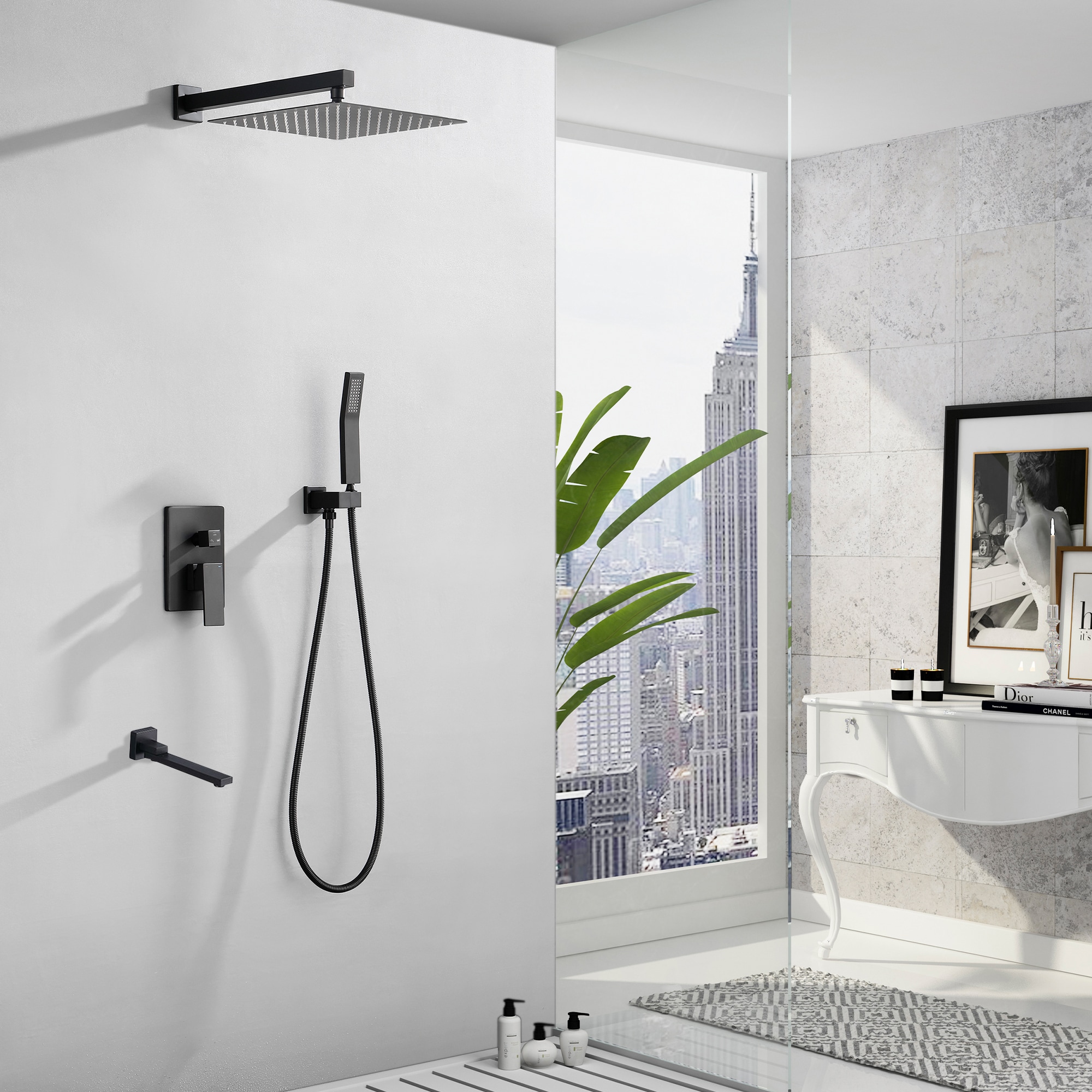 WELLFOR WA6001MB Showerhead-Bar-Panels - View #3