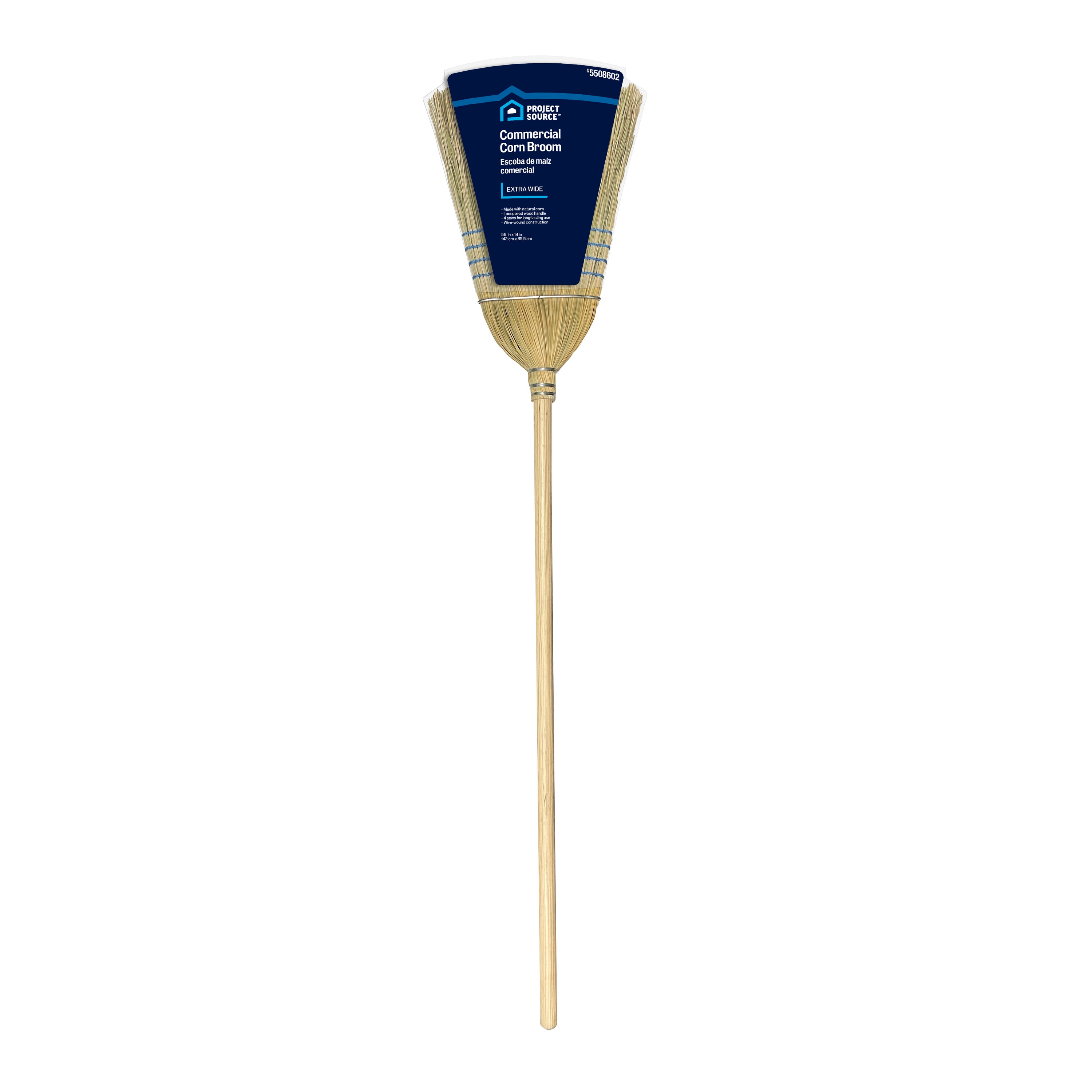 Project Source 14-Inches Corn Multi-surface All-purpose Upright Broom