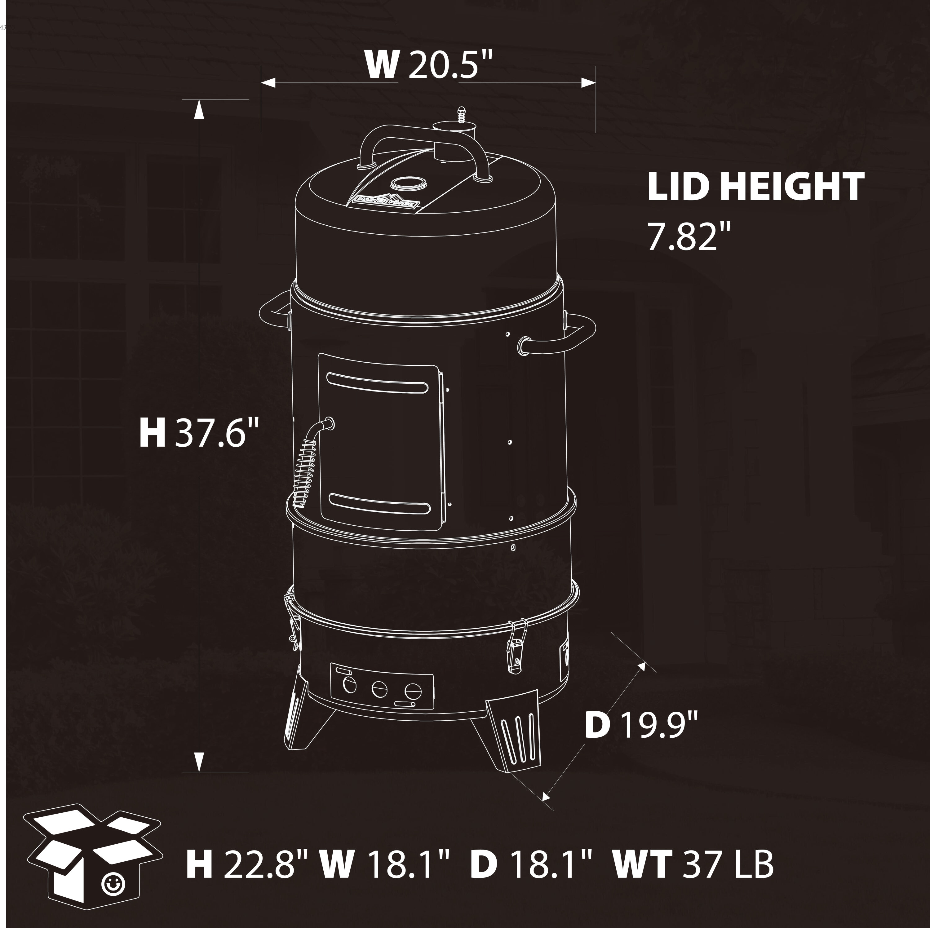 Master Forge CBS24032L Charcoal-Smokers - View #8