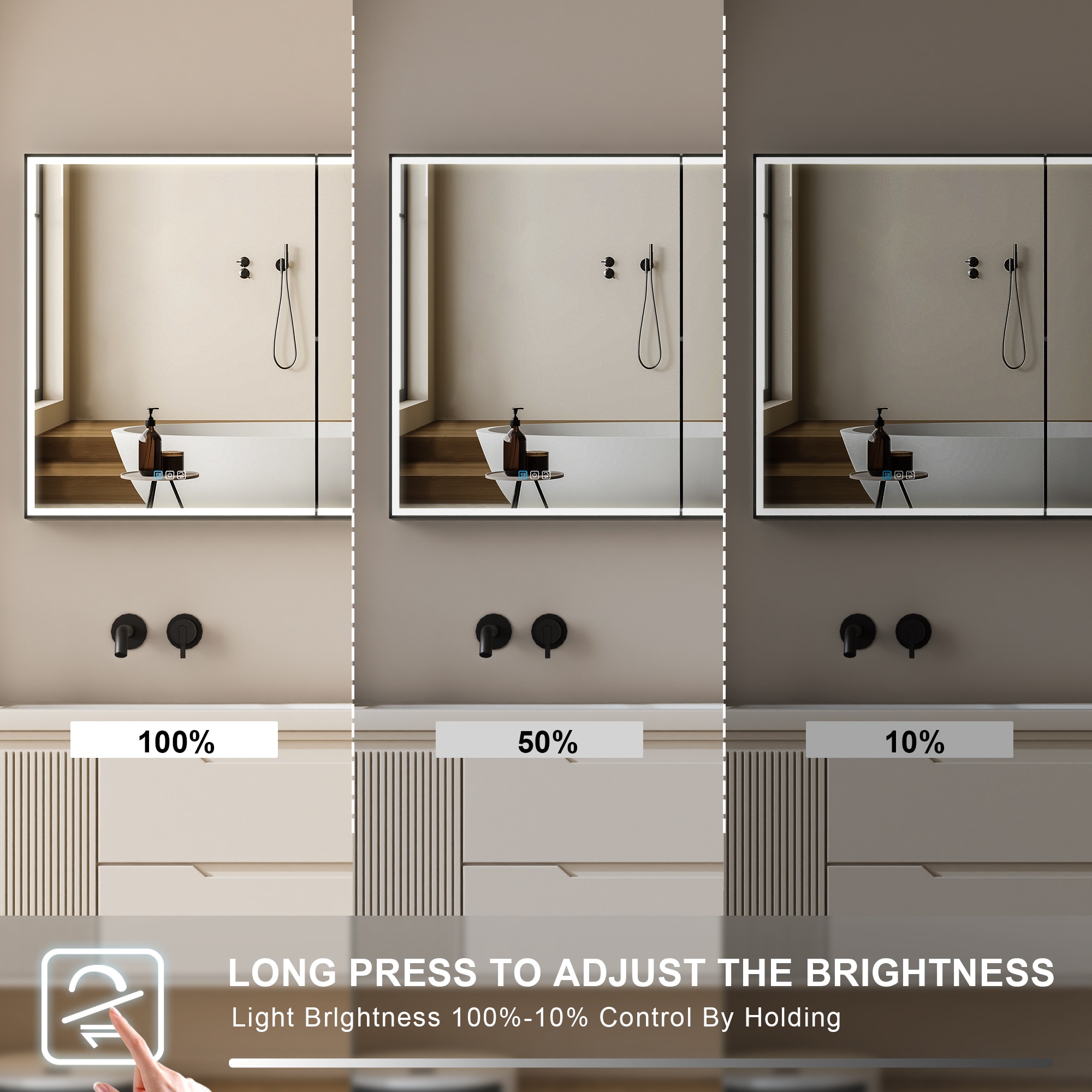Forclover MF03ZC-BK4830 Bathroom-Medicine-Cabinets - View #5