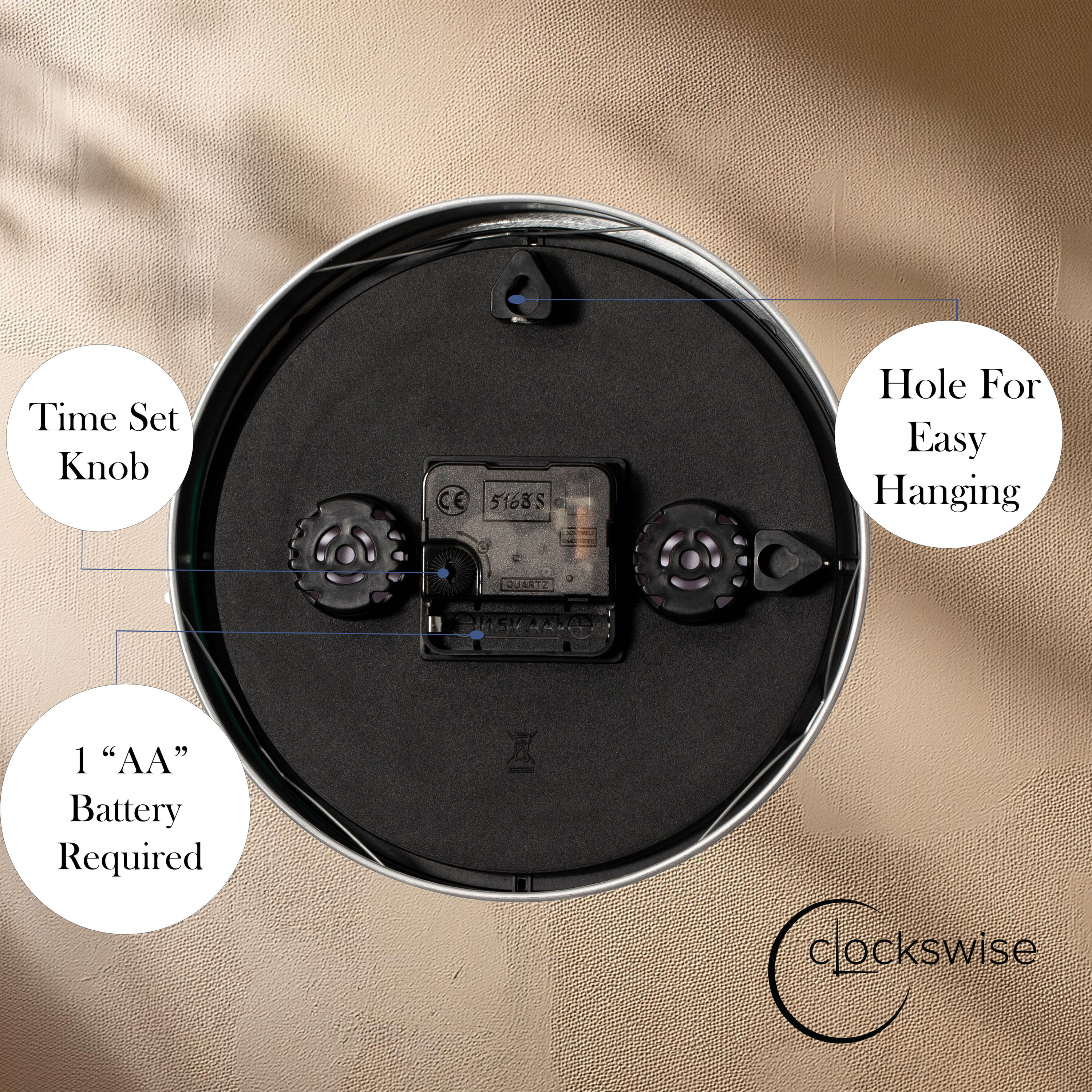 Clockswise QI004745.WT.12 Indoor-Outdoor-Clocks - View #5
