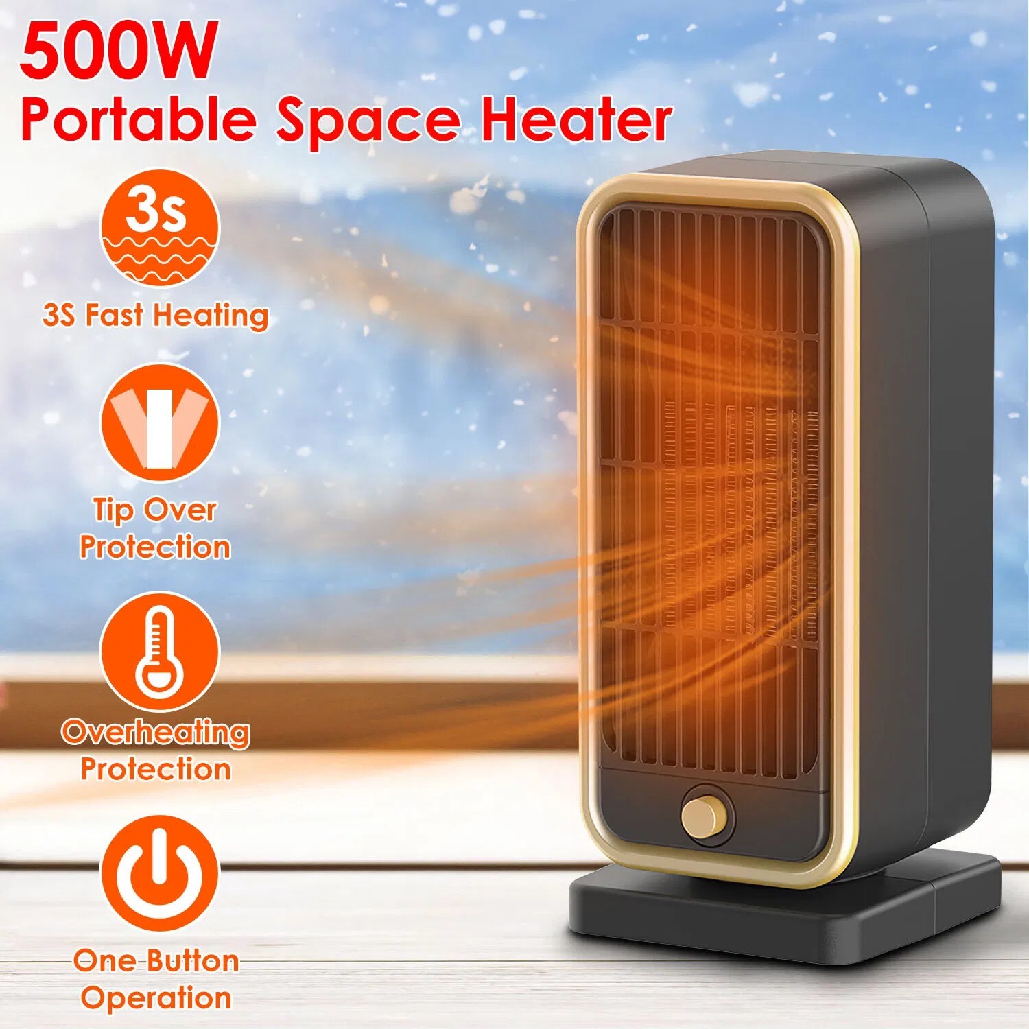 Kahomvis HEAT-QPDO-04 Portable-Electric-Heat - View #9