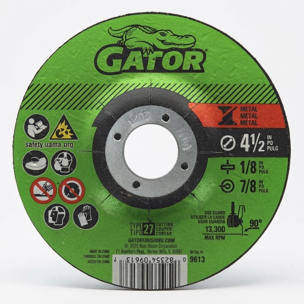 Ali Industries Gator 4 1/2 in. D X 7/8 in. Metal Grinding Wheel in the ...