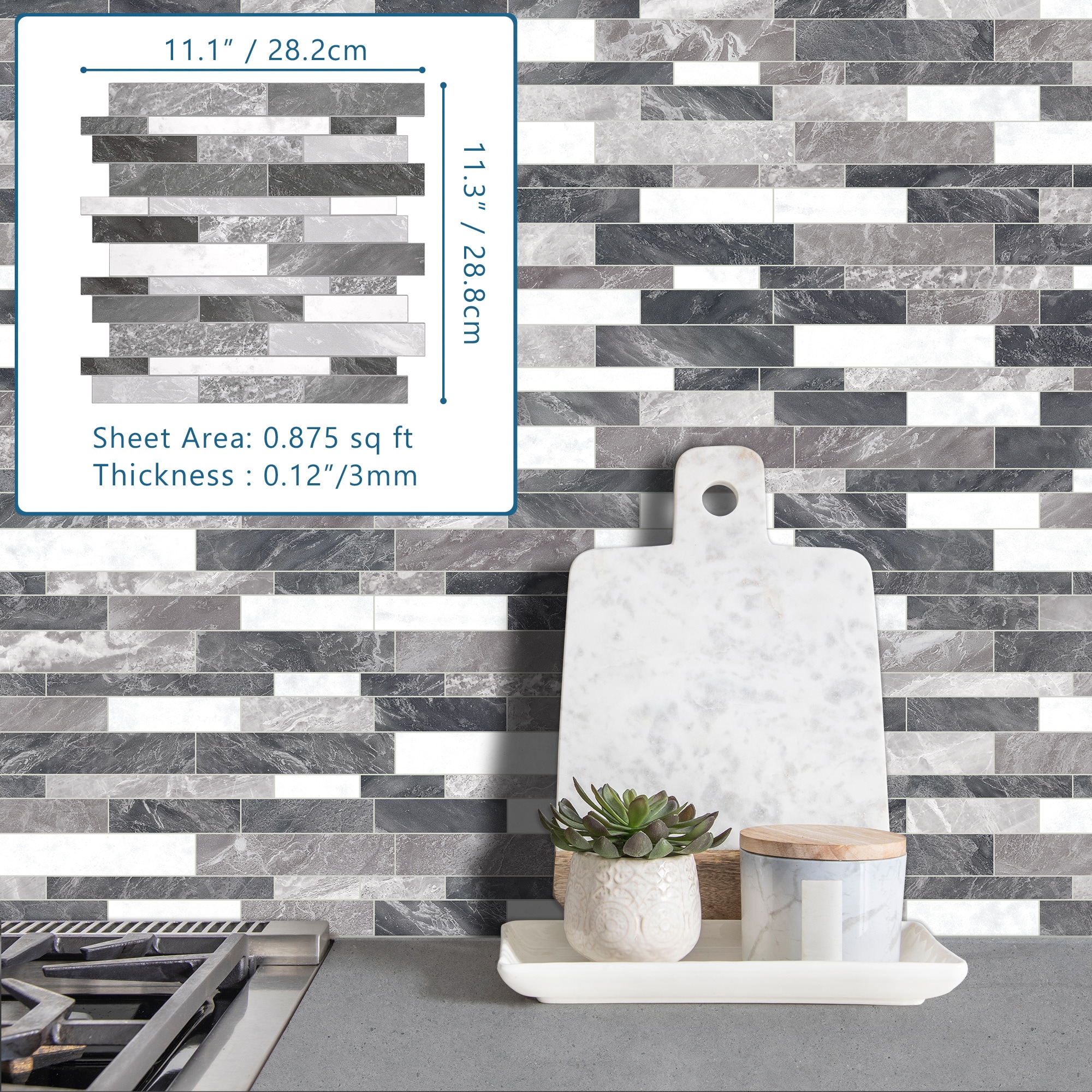 SUNWINGS LSS001-GRY-10 Ceramic-Tile - View #7