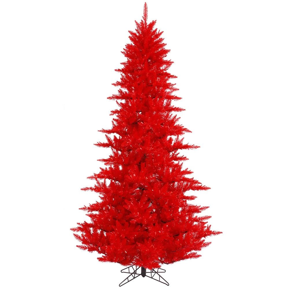 Vickerman K161375 7.5-Feet Red Artificial Christmas Tree
