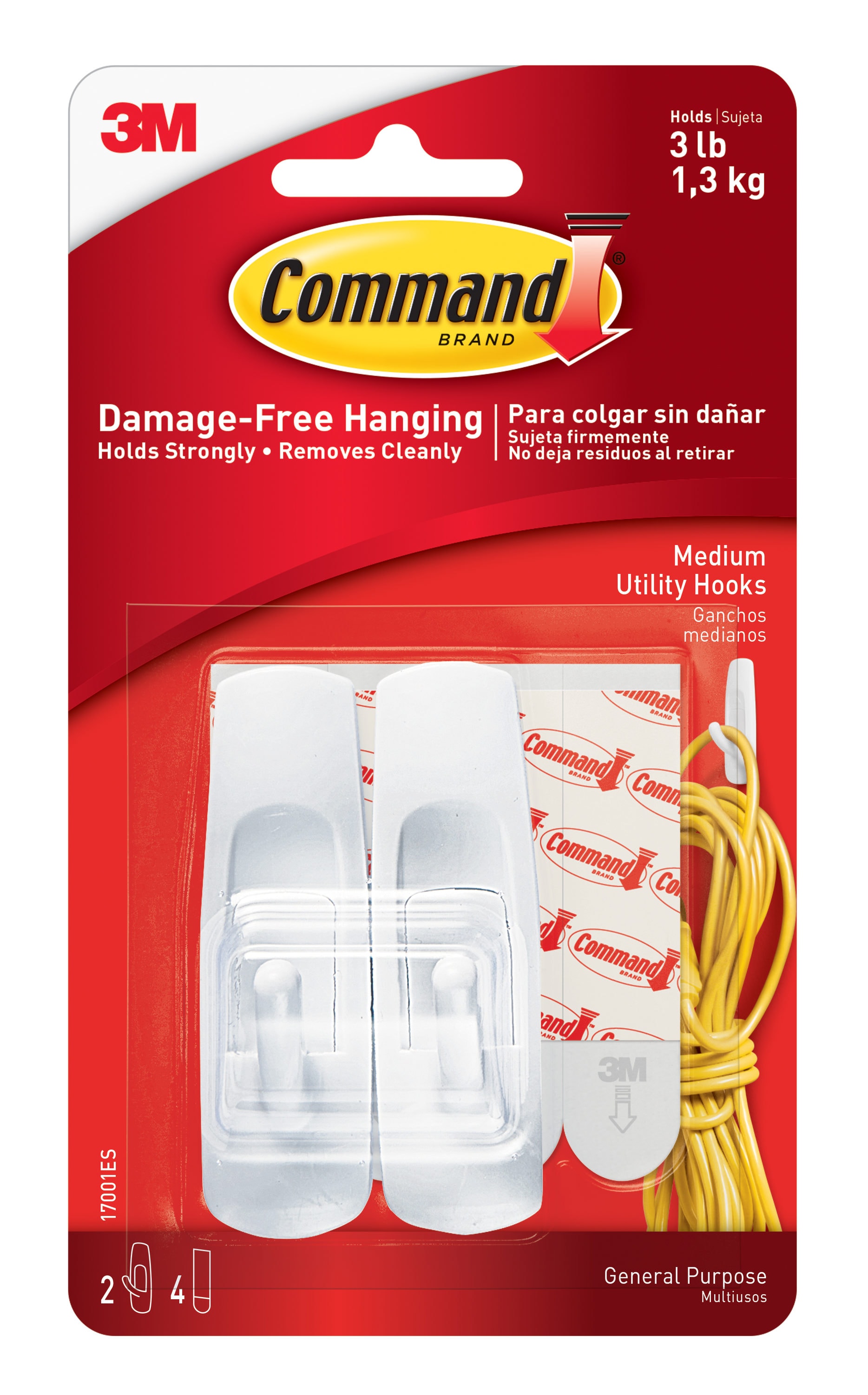 Command Medium Hooks  #17001  Package of 2 hooks  NEW 