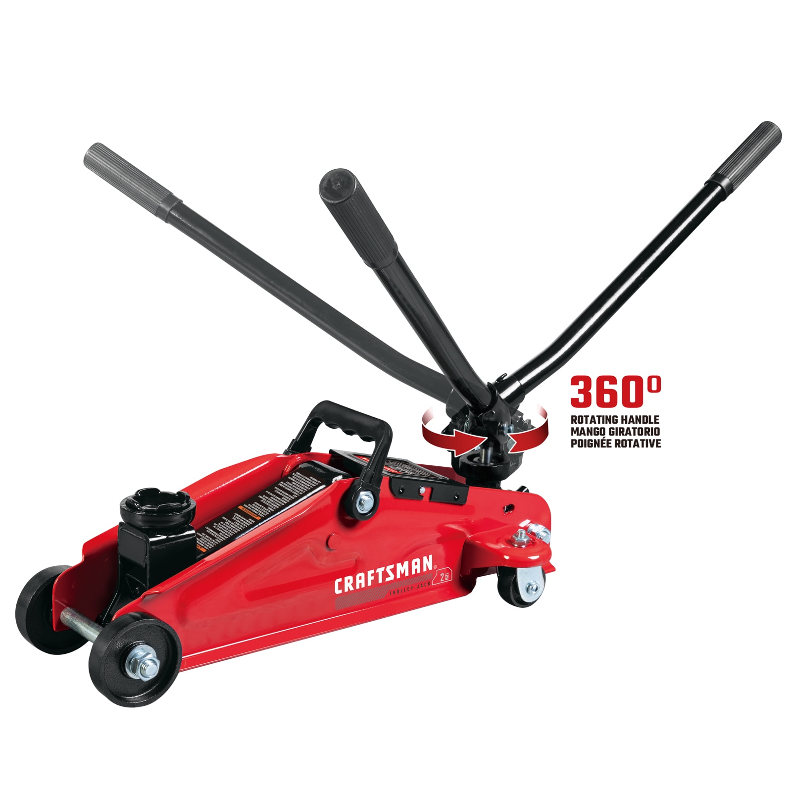 CRAFTSMAN Red 2-Ton Steel Hydraulic Trolley jack