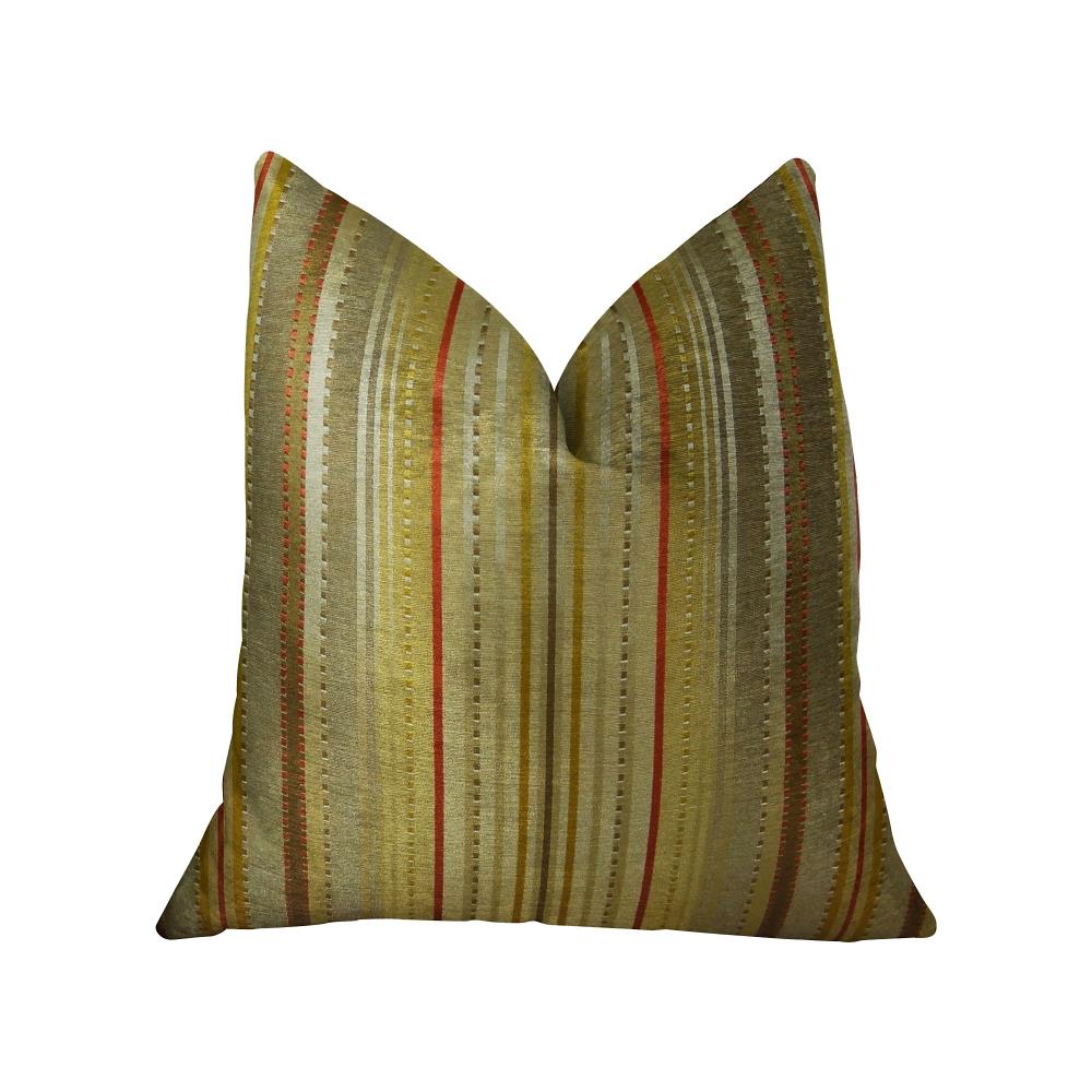 Plutus Brands PBRAZ280-1220-DP Macedonia Gold 12-in x 20-in Gold, Red, Silver Indoor Decorative Pillow