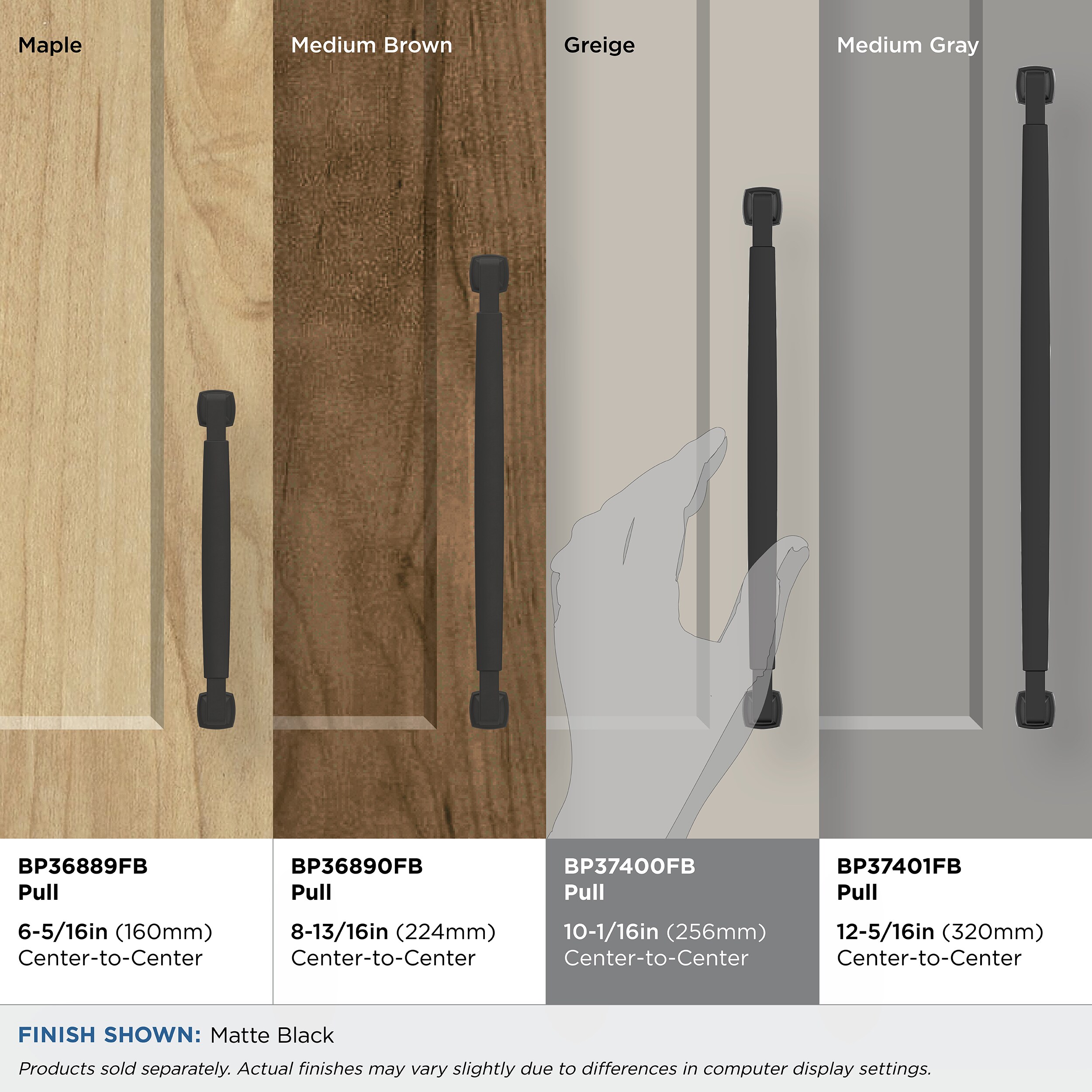 Amerock BP37400FB Cabinet-Pulls - View #3