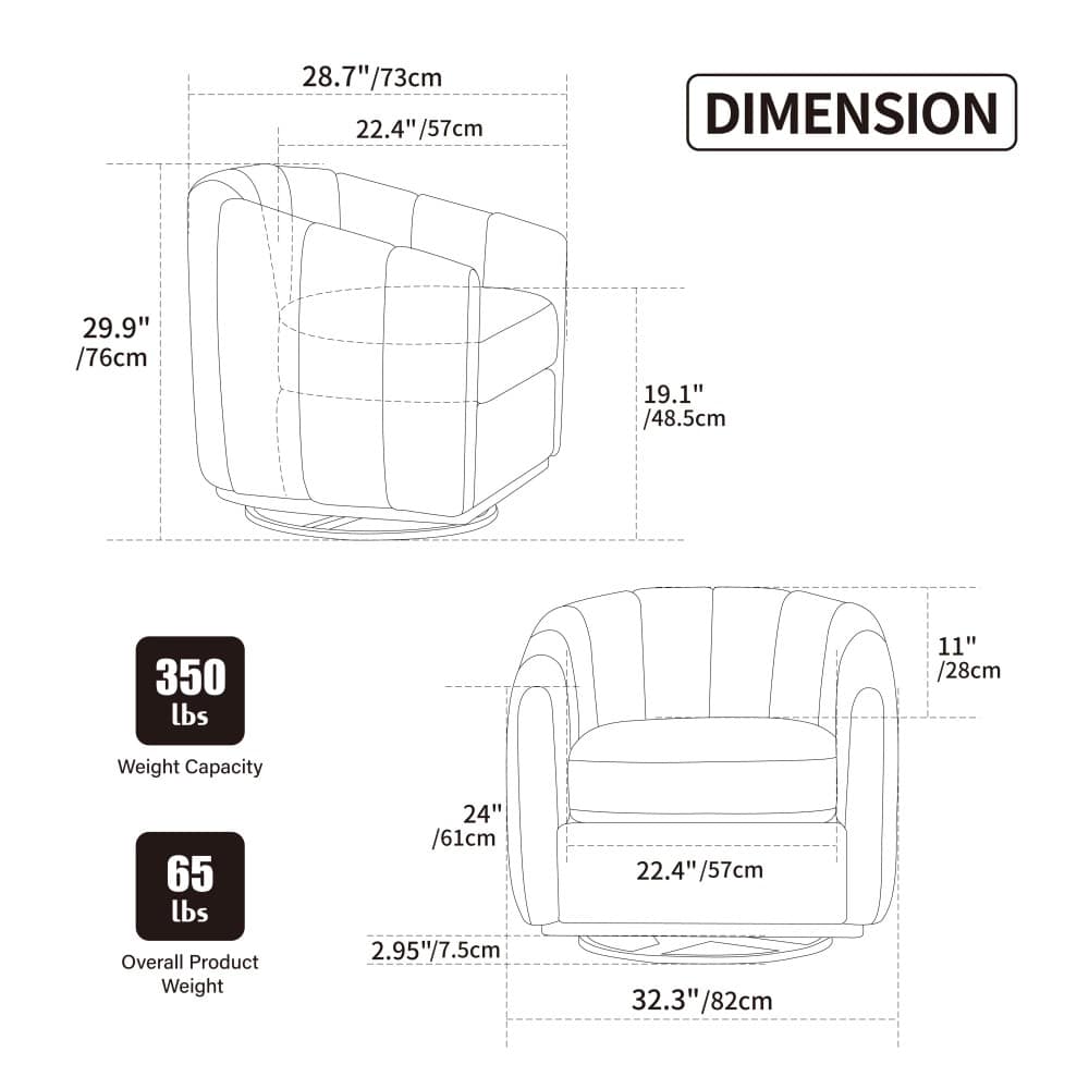 Coolbibila SALLY-SWIVEL-GRAY chairs - View #3