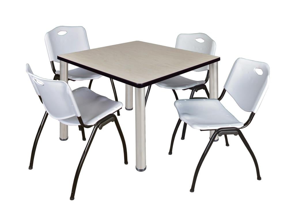 Regency TB3636PLBPCM47GY Breakroom Off-white 4-Person Training Table (36-in W x 29-in H)