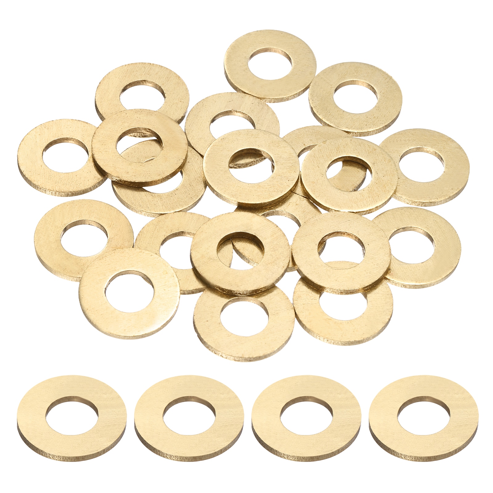 Unique Bargains 20pcs M8 Brass Flat Washer 18mm OD x 8mm ID x 1.5mm Thickness Metal Sealing Washers Metric Sealing Ring Gasket for Screws Bolts Nuts