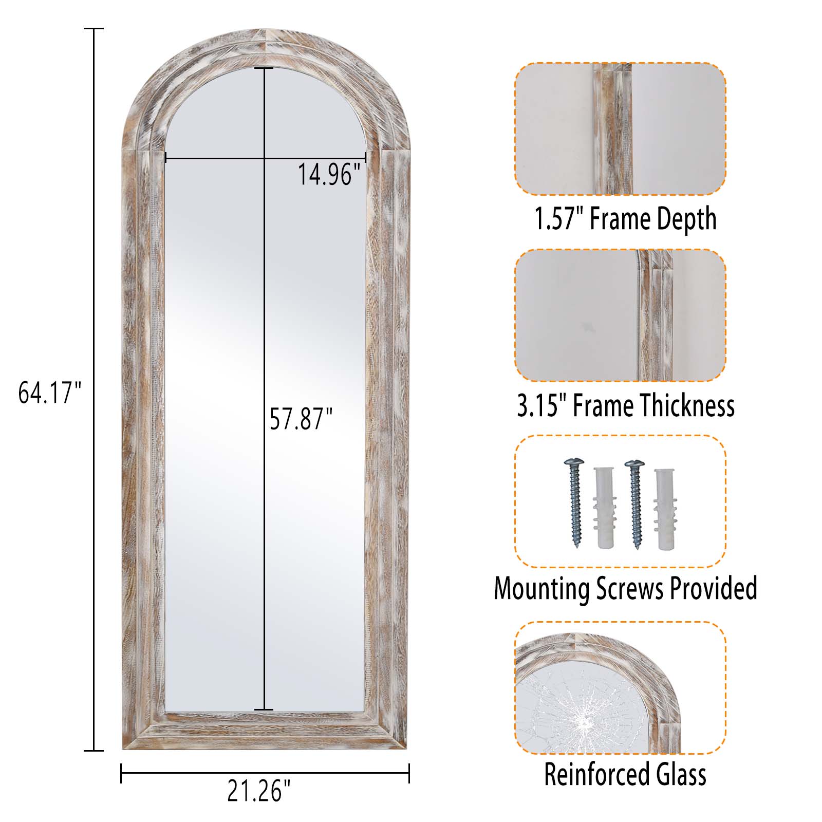 BEAUTYPEAK SMYH2365W Decor-Mirrors - View #5