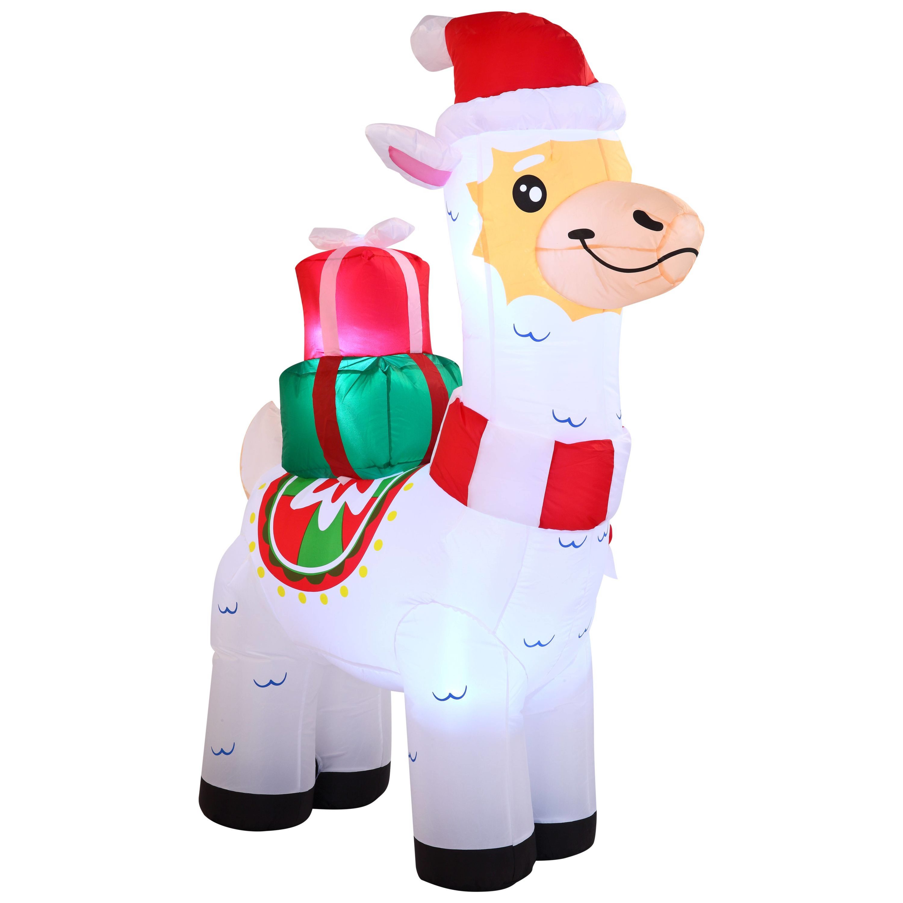 Joyin Joiedomi 6FT Tall Multicolored Nylon Christmas Llama With Gifts ...