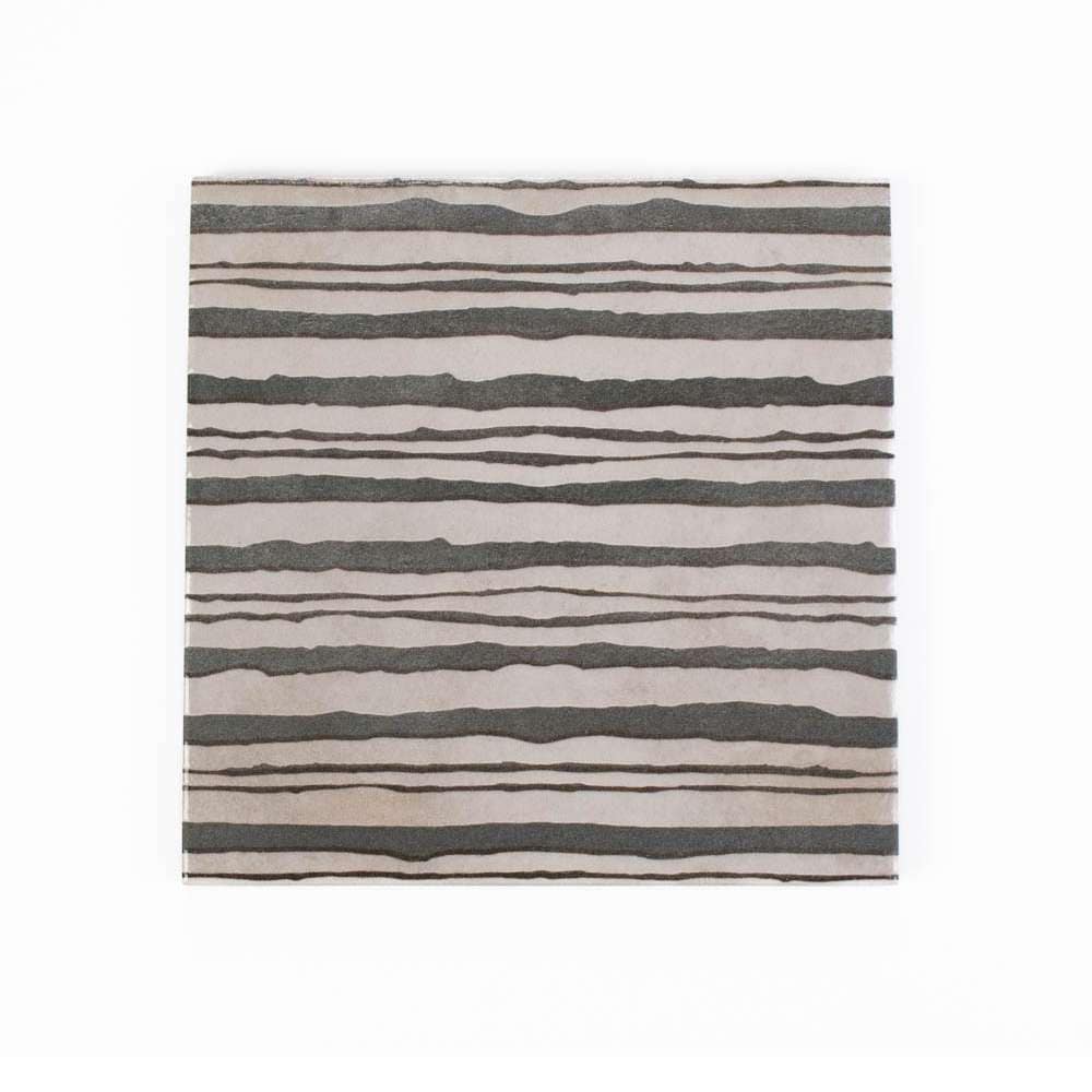 The Tile Life SSILV0606LI Sample- Olea Lines 6-in x 6-in Satin Porcelain Patterned Floor and Wall Tile