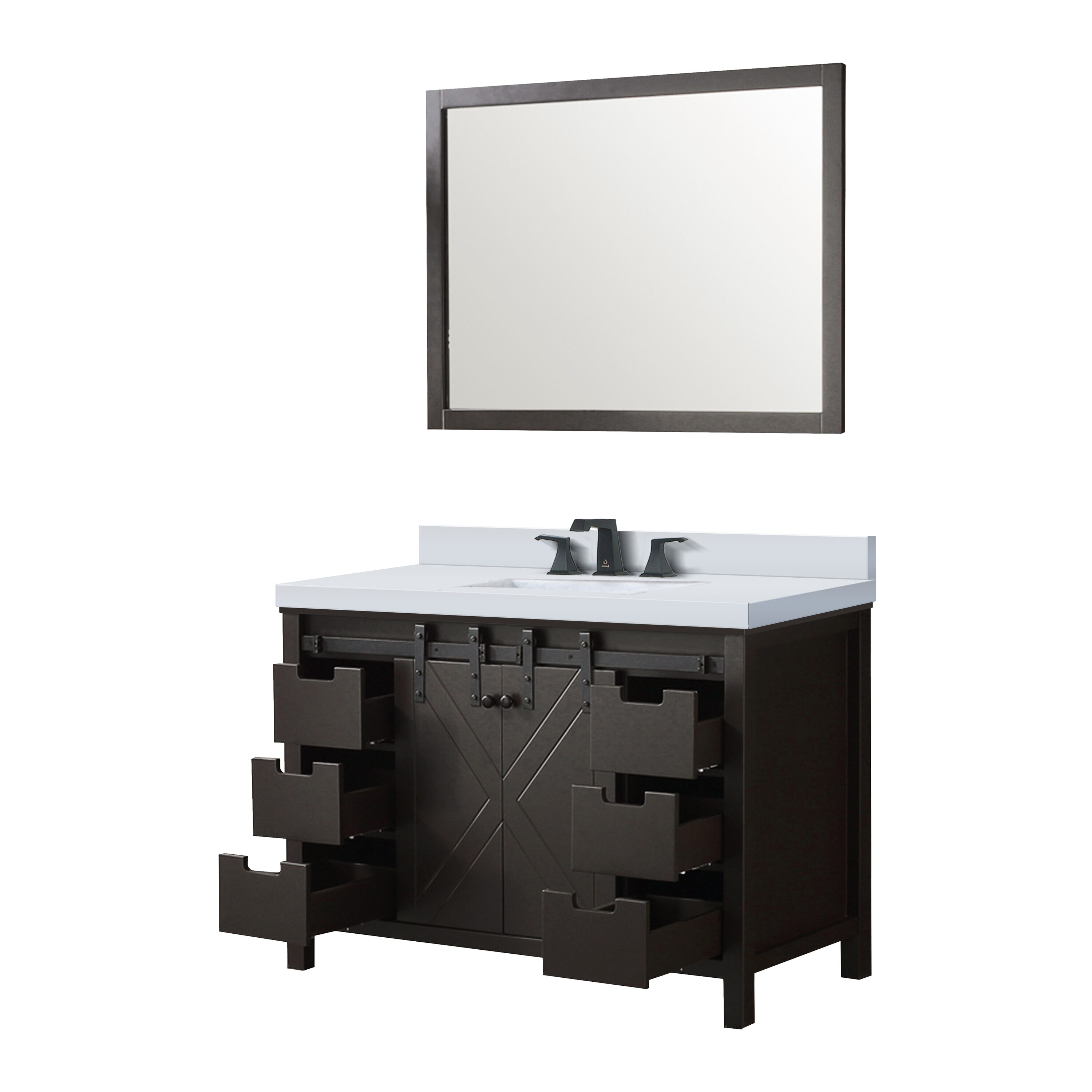 Lexora LM342248SCCSM44F Bath-Vanity-Combo - View #5