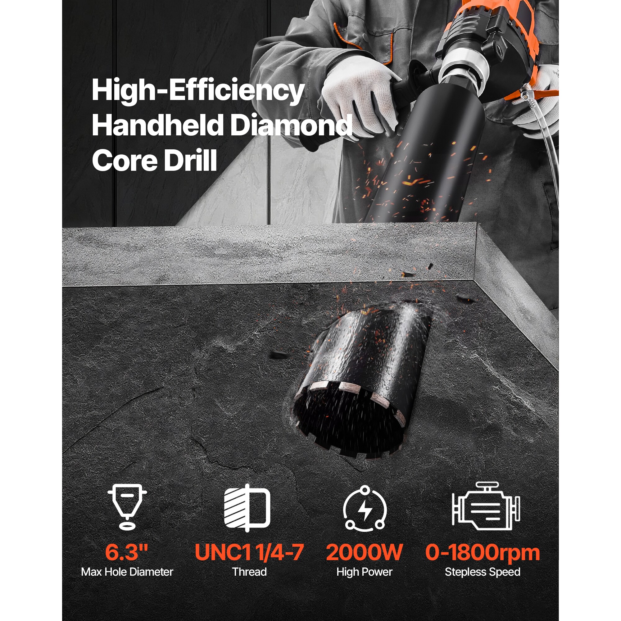 VEVOR SCSCJGSZKJ5Y08174V1 Cordless-Rotary-Hammers - View #2