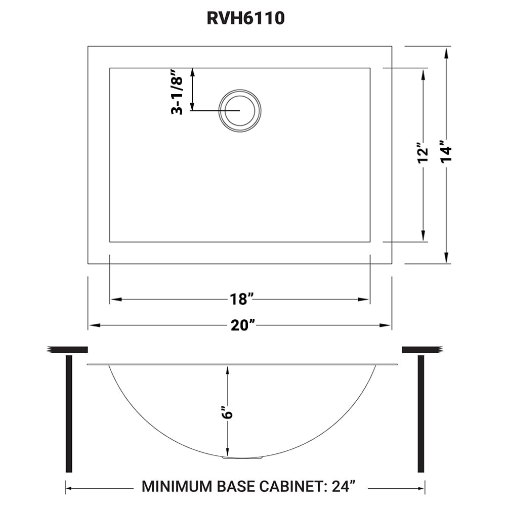 Ruvati RVH6110 Bath-Sink - View #7