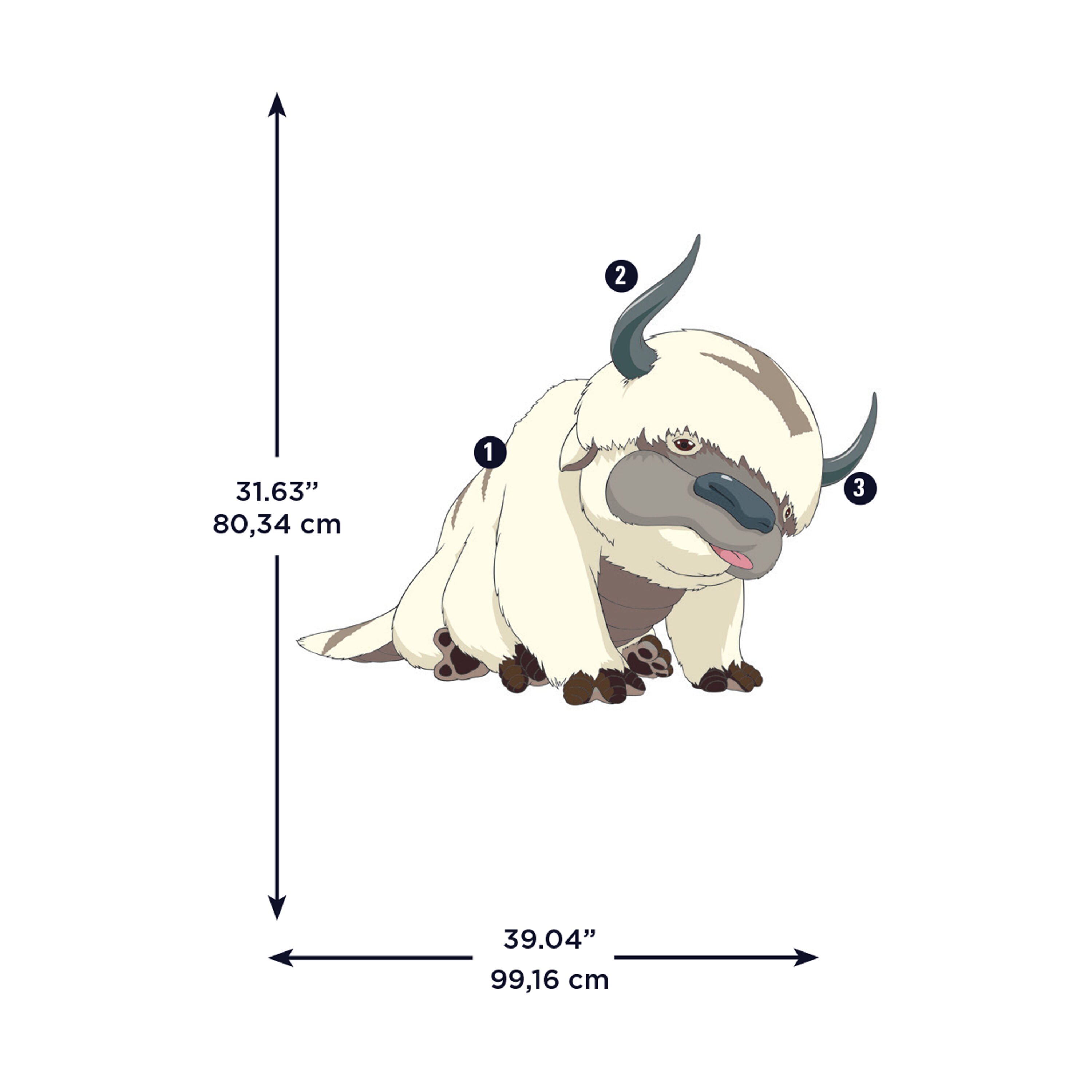 Avatar Appa Giant Peel & Stick Kids' Wall Decals - RoomMates: Character Wall Stickers, Self-Adhesive, 14 Pieces