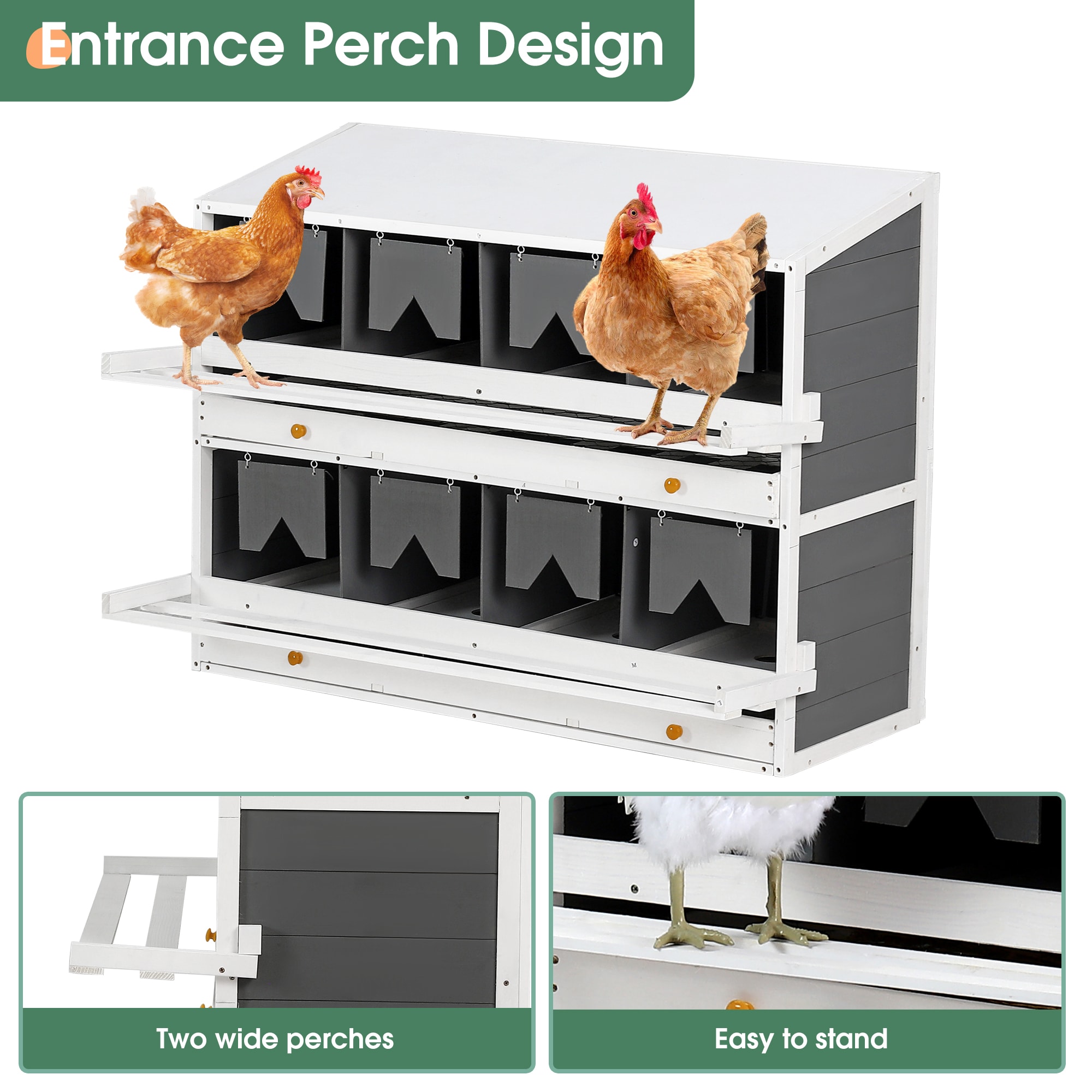 LIVIZA GIJ-PCR-002GY Chicken-Coops-Rabbit-Hutches - View #3