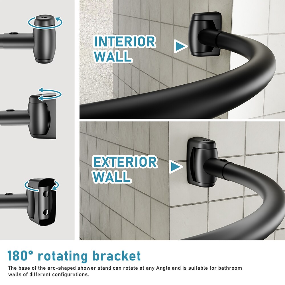 DYHOME SCR-08-BK Shower-Rods - View #2
