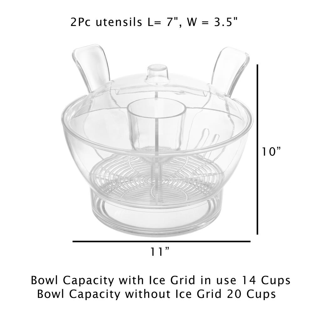 Hastings Home Cold Dip Bowls-2 Chilled Serving Containers with Ice