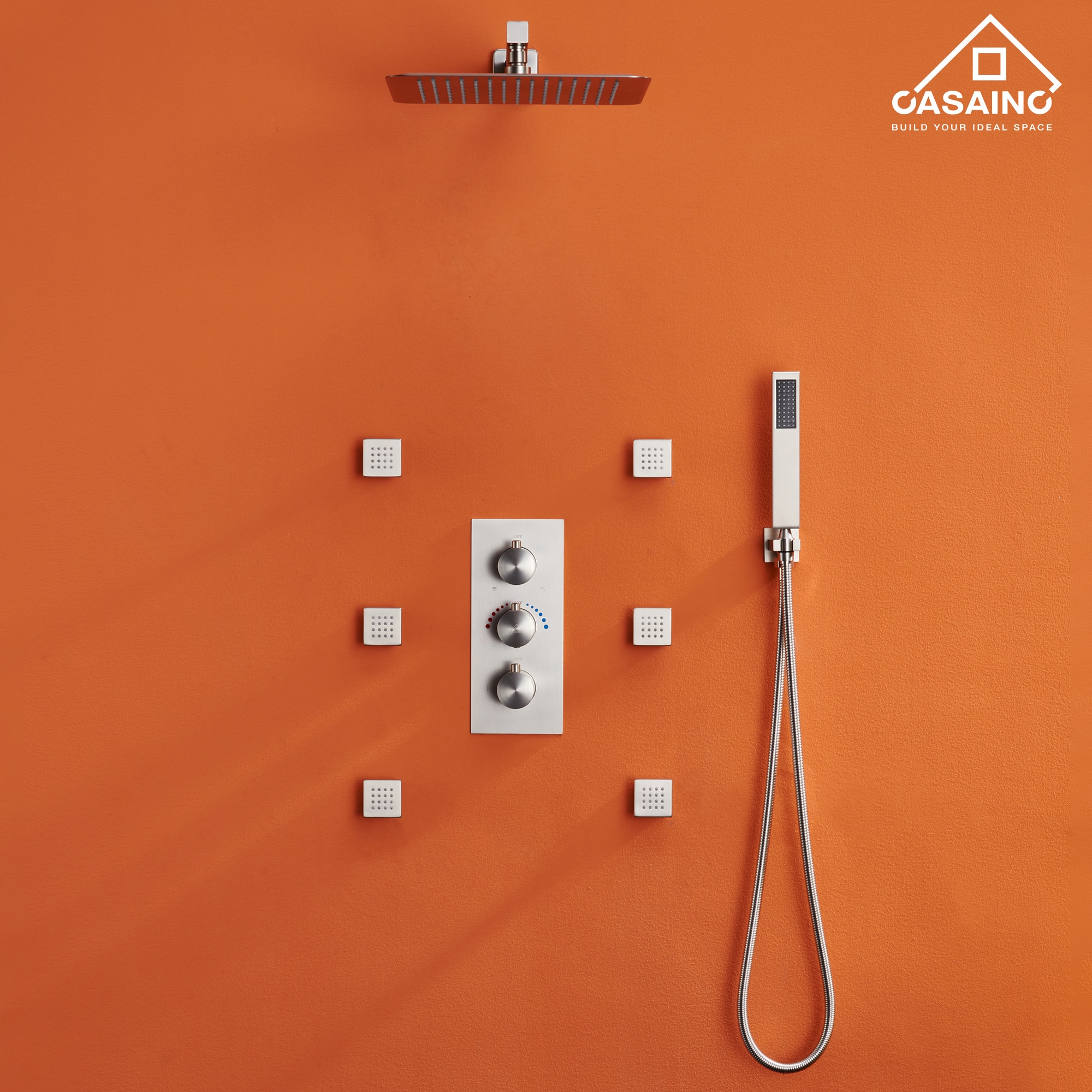 CASAINC M6001-A-12-BN Showerhead-Bar-Panels - View #8