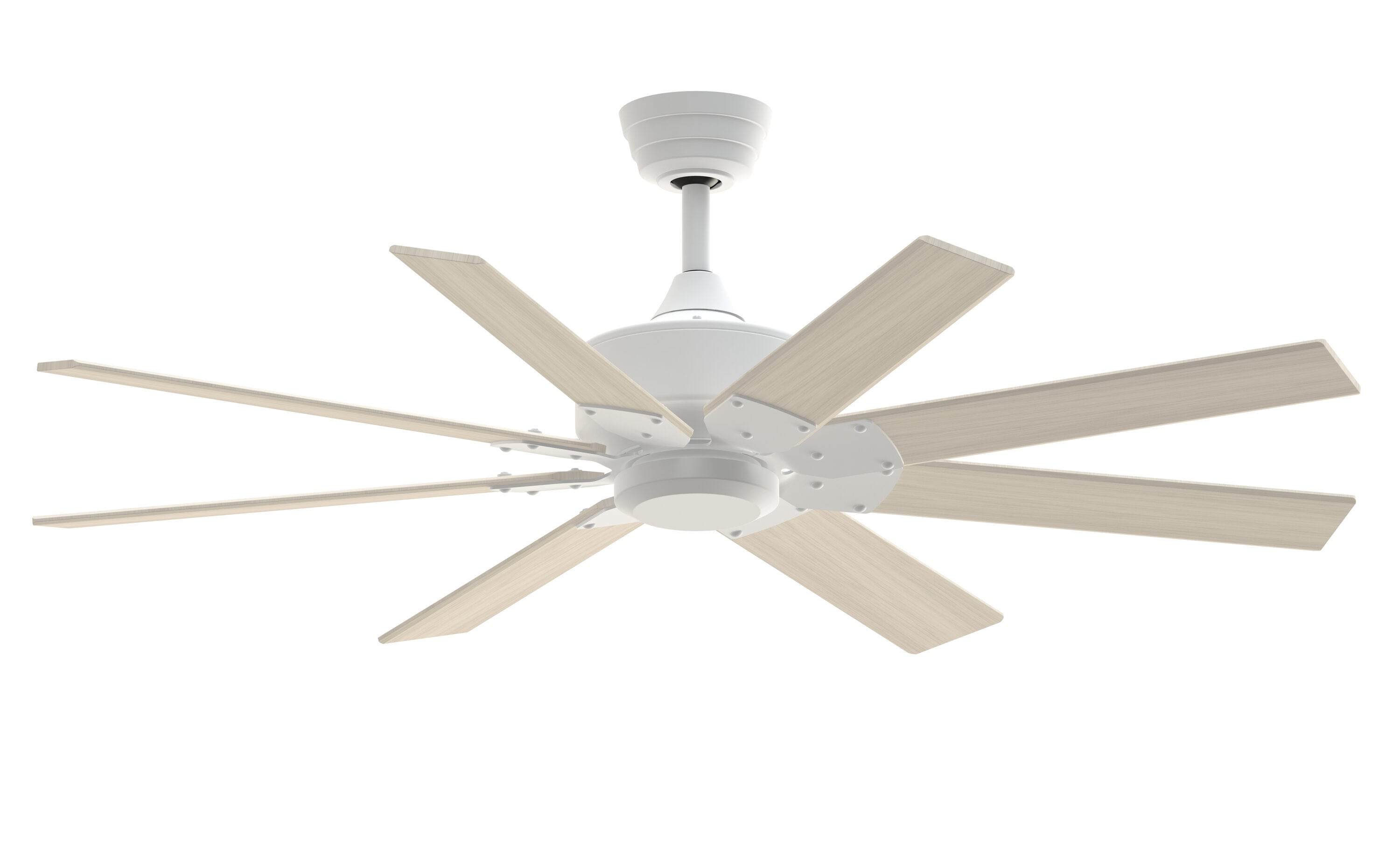 Fanimation Levon Custom 52-in Matte White with White Washed Blades Indoor/Outdoor Smart Ceiling Fan Light Kit Compatible and Remote (8-Blade) FPD7912BMW-52WW Sansujyuku sansujyuku.com