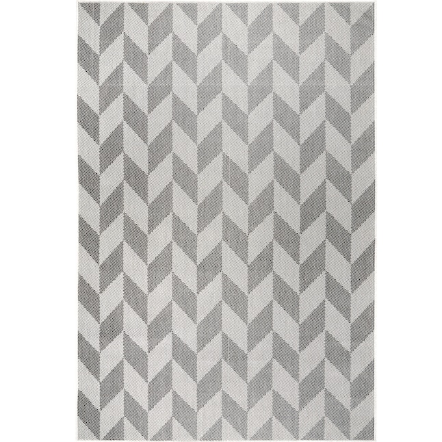 Nicole Miller Patio Country Calla 8 X 10 Black Indoor Outdoor Chevron Area Rug In The Rugs Department At Lowes Com