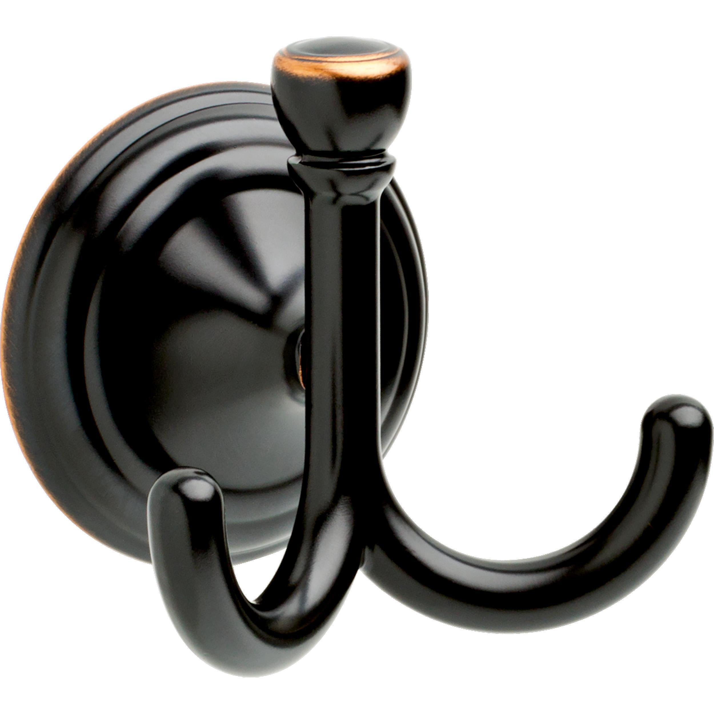 Delta Windemere Oil Rubbed Bronze Double-Hook Wall Mount Towel Hook in the  Towel Hooks department at