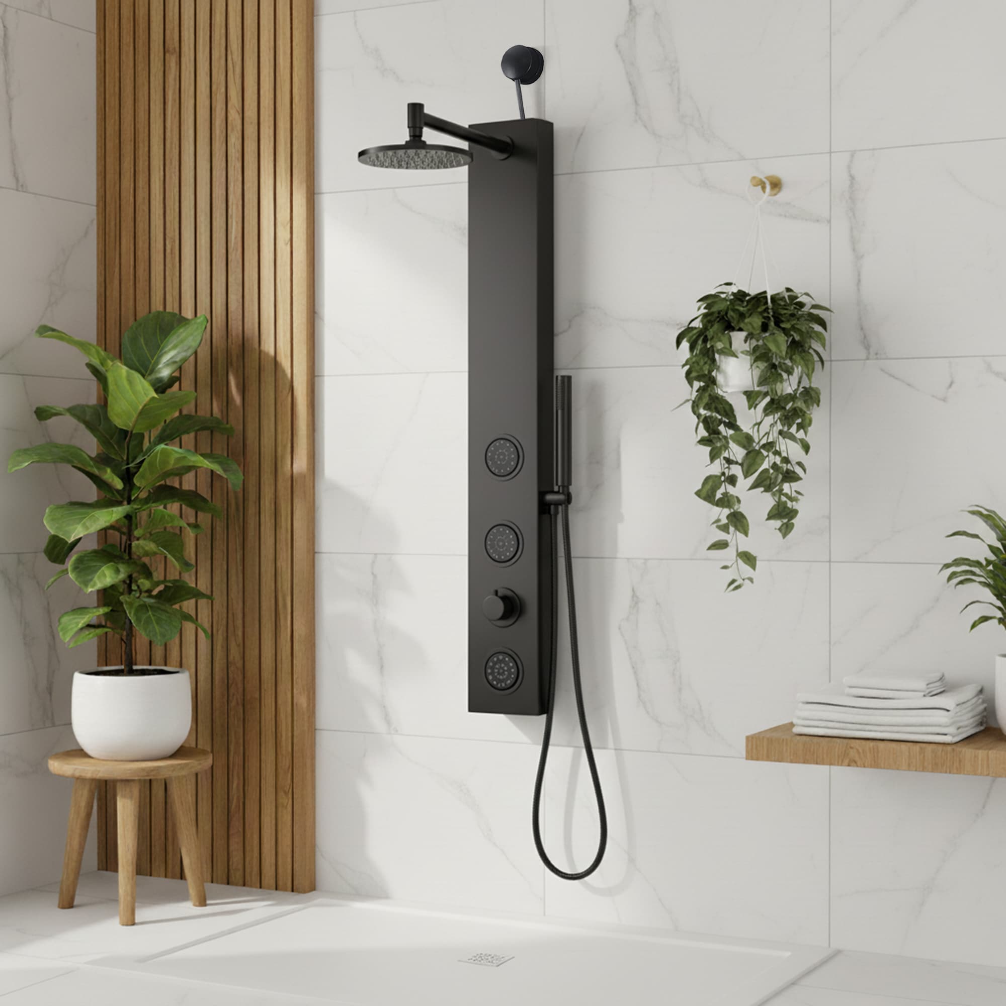 ANZZI SP-AZ080MB Showerhead-Bar-Panels - View #2