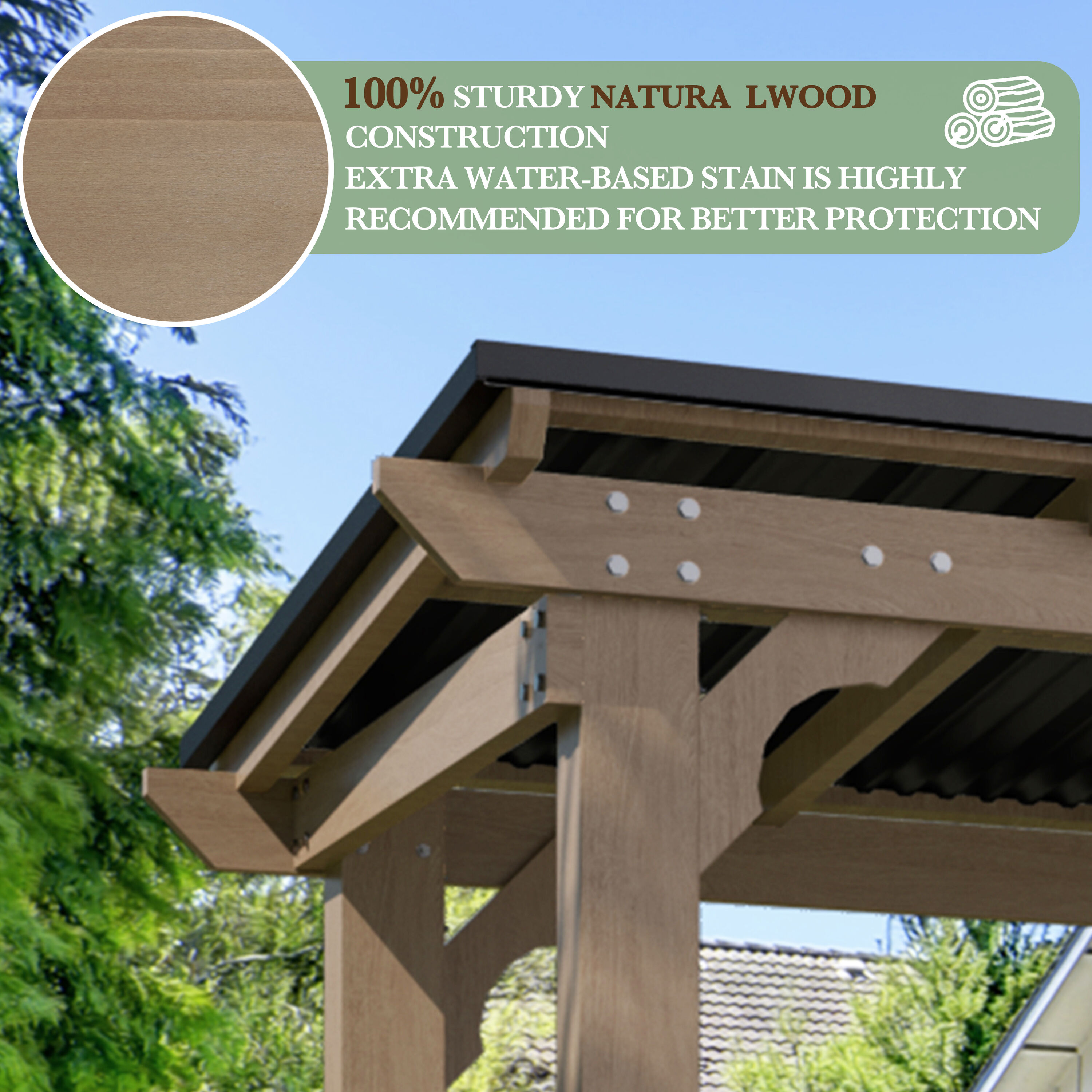 VEIKOUS PG0201-35-L Wood-Resin-Gazebos - View #7