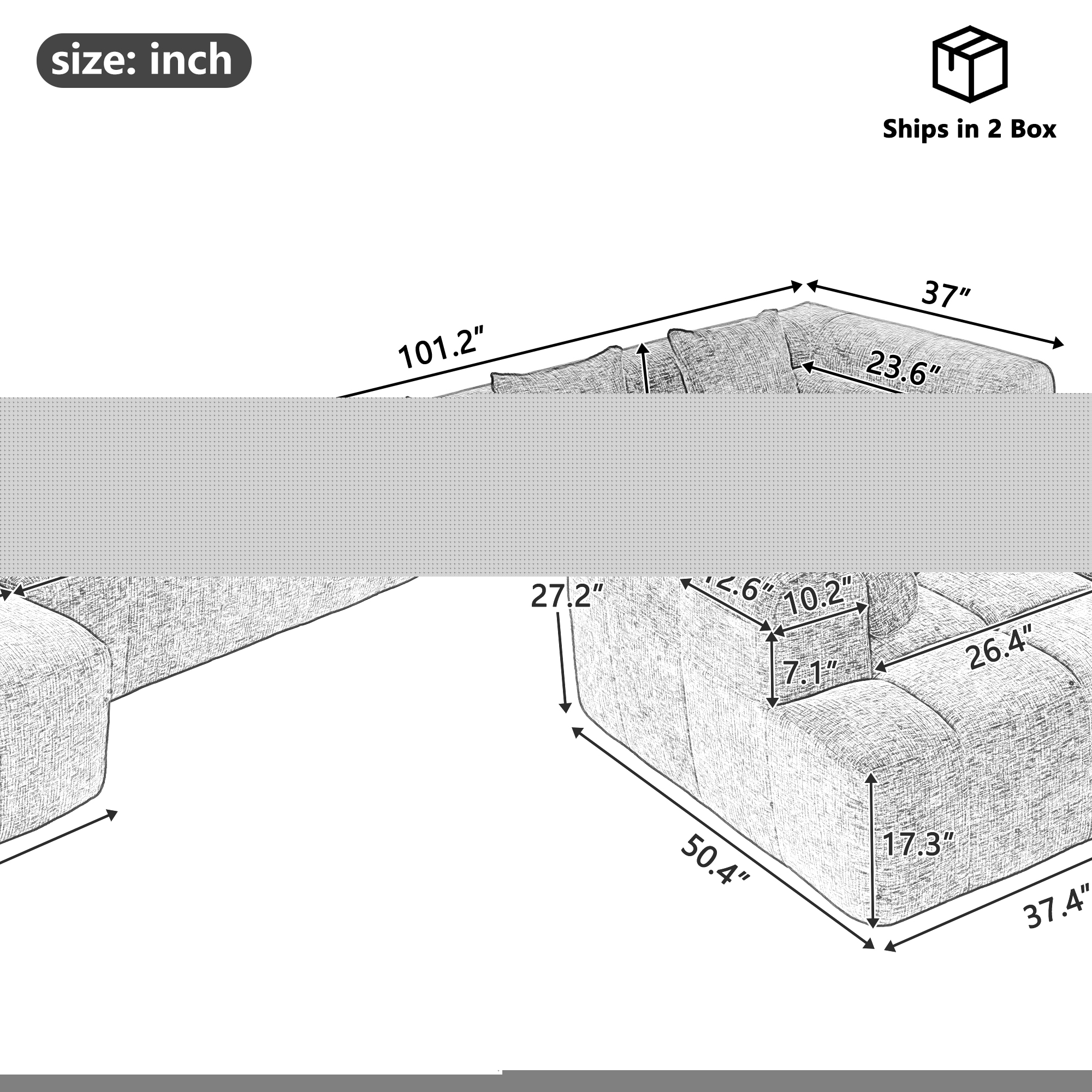 LOVMOR SF-M-N719S001890A Sofas-Loveseats - View #2