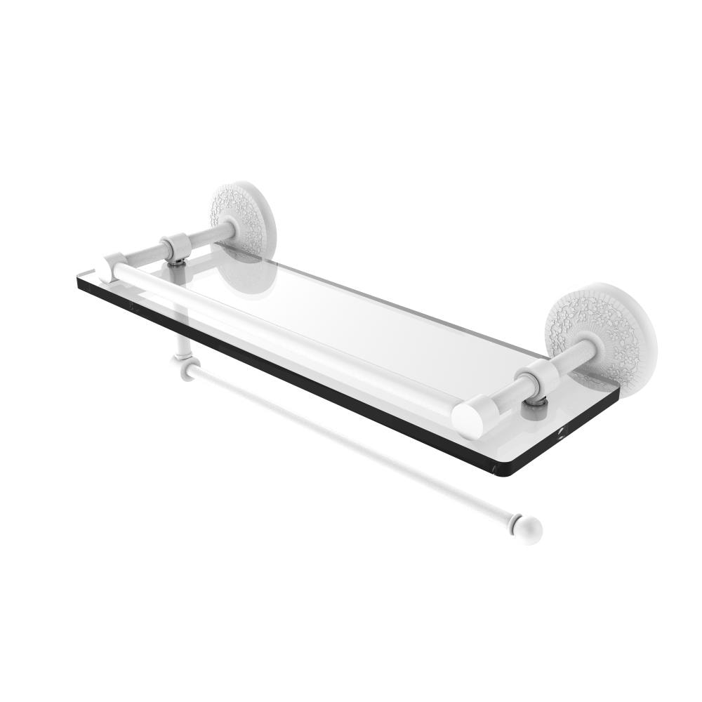 Allied Brass PMC-1PT/16-GAL-WHM Prestige Monte Carlo Matte White Wall mount Bathroom Shelf ( 16-in x 5-in x 5-in )