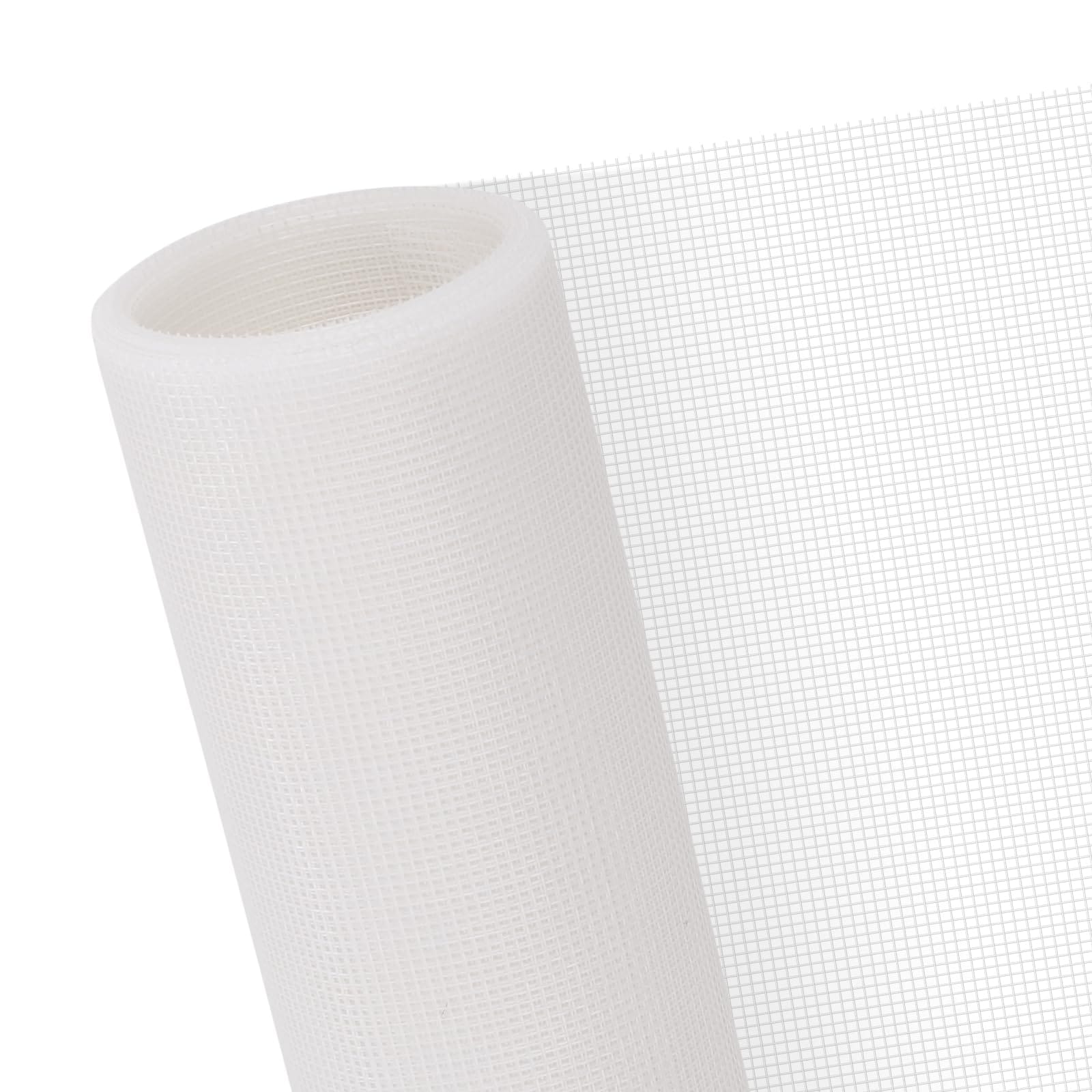 Linder Group Inc Fiberglass window screen mesh 48 x 102 inch white insect screen roll for window and door replacement patio screen with UV protection durable #L3NE3FNP