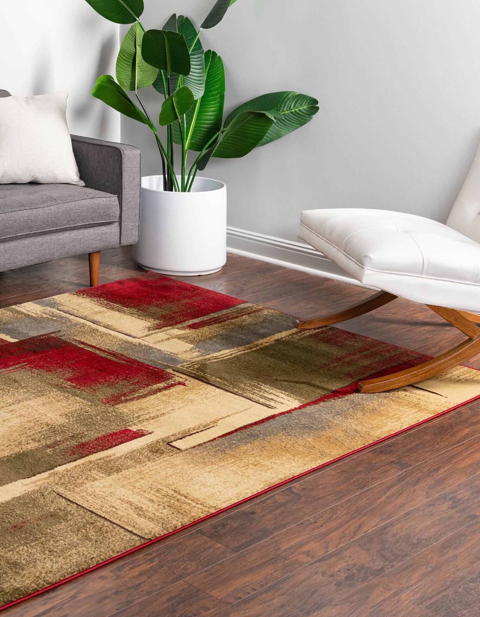 Unique Loom 3200636 Barista 10 x 13 (ft) Loomed Polypropylene Multi Rectangular Indoor Geometric Area rug