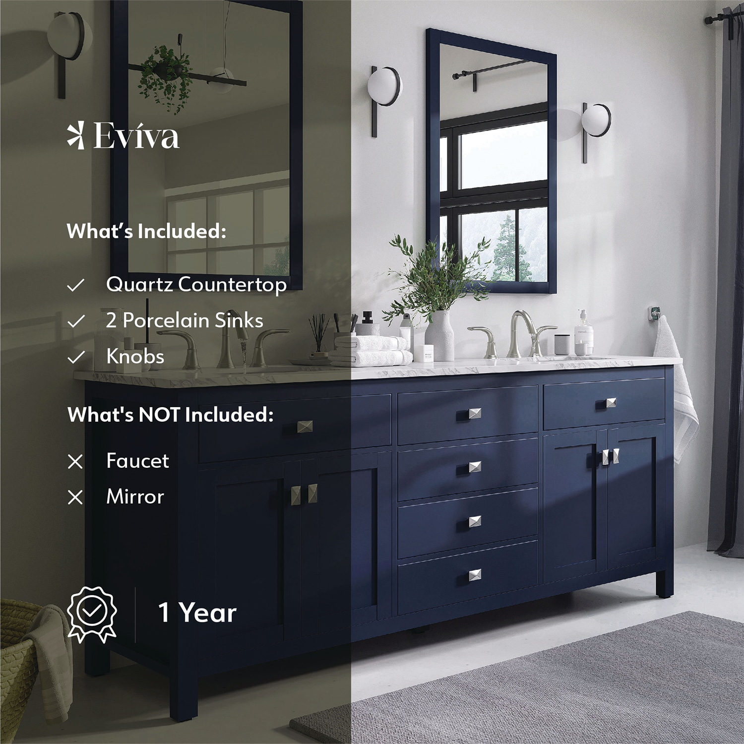 Eviva TVN313-72BLU Bath-Vanity-Combo - View #7