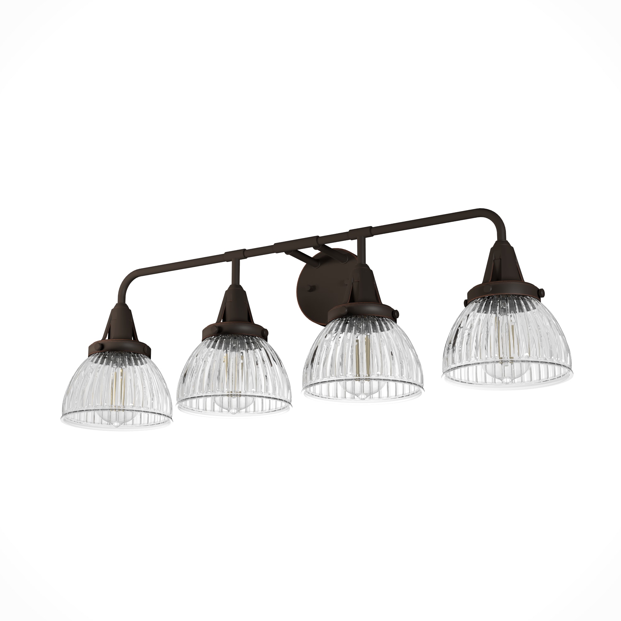 Hunter 19260 Cypress Grove 33-in 4 -Light Matte Copper Transitional Vanity light bar
