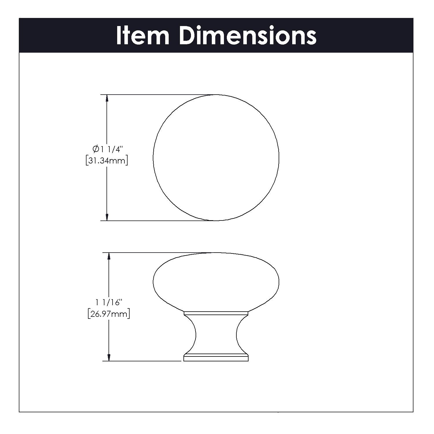 Hickory Hardware P771-BLN Cabinet-Knobs - View #4