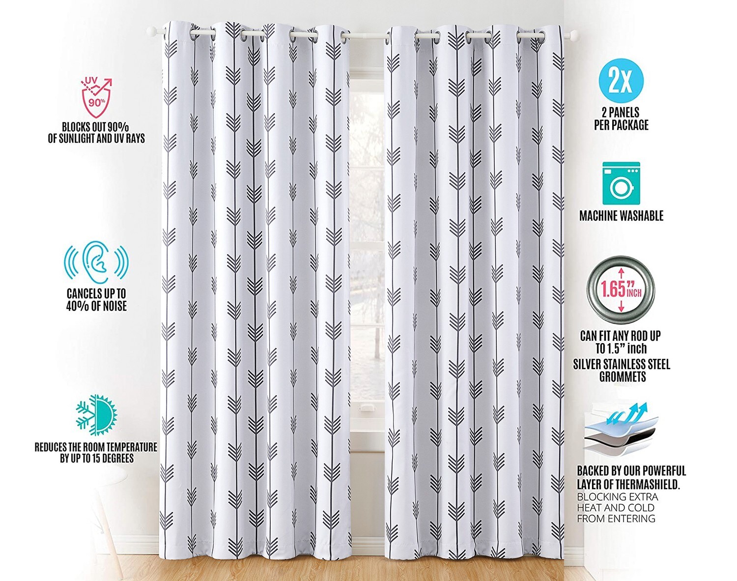 HLC.me ARRW-W/GRY72 curtains - View #4