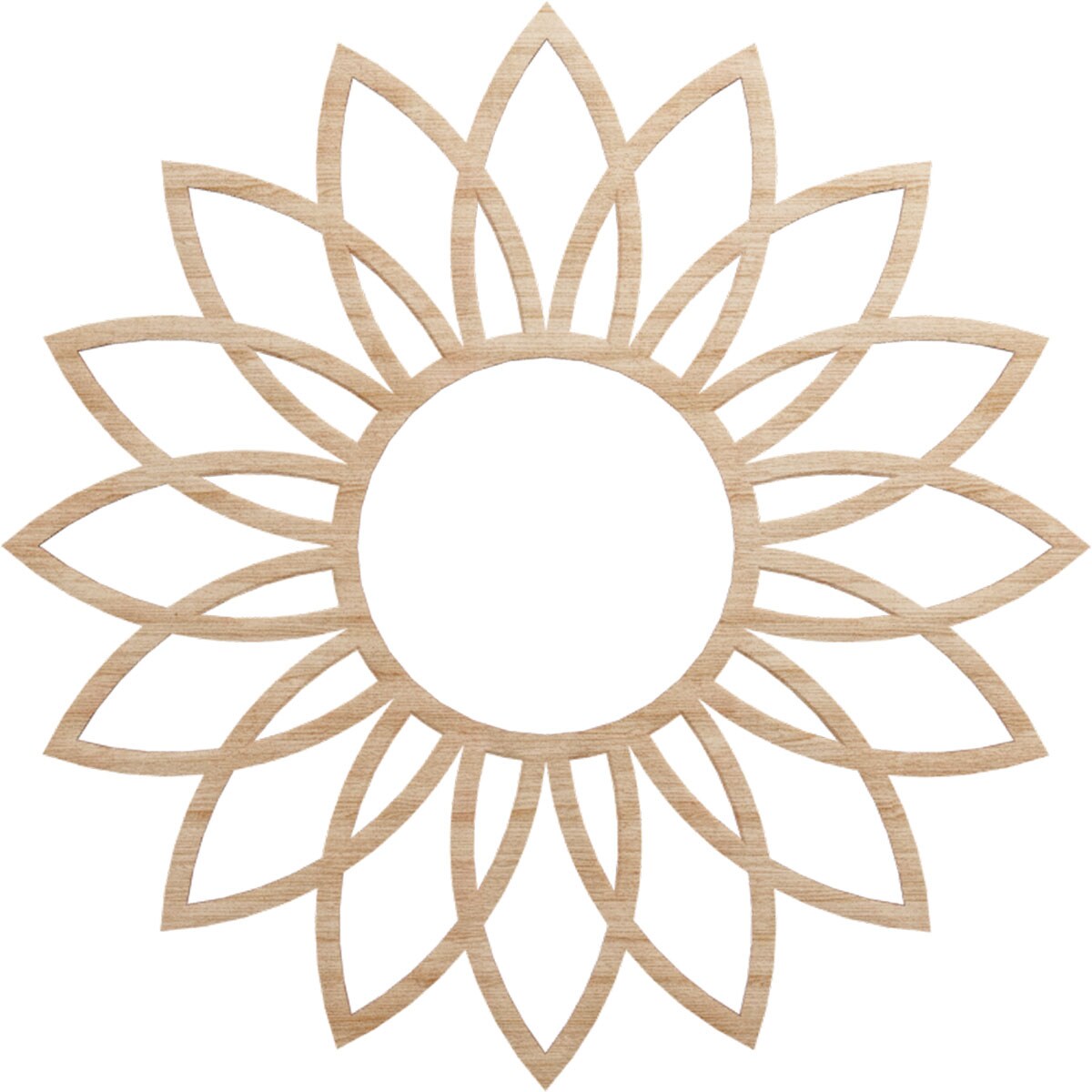 Ekena Millwork CMWP22X22X0375DAAL Daisy Fretwork 22-in W x 22-in L Contemporary Alder Wood Whole Ceiling Medallion