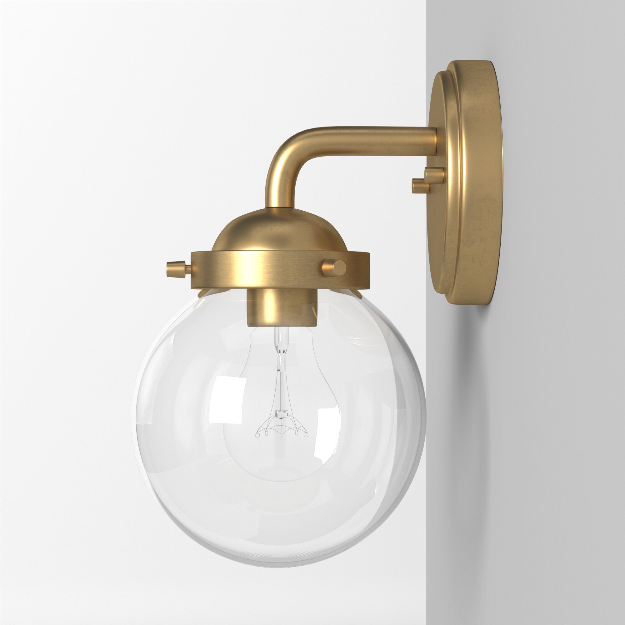 Designers Fountain Knoll 5.75-in W 1-Light Brushed Gold Vintage Wall ...